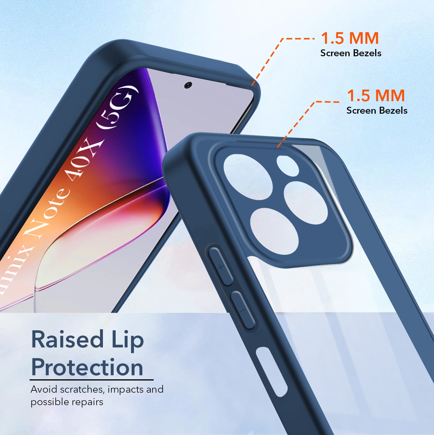 For Infinix Note 40X 5G Back Cover Case (Lifetime Anti Yellow | Anti Scratch | Crystal Clear Shockproof)