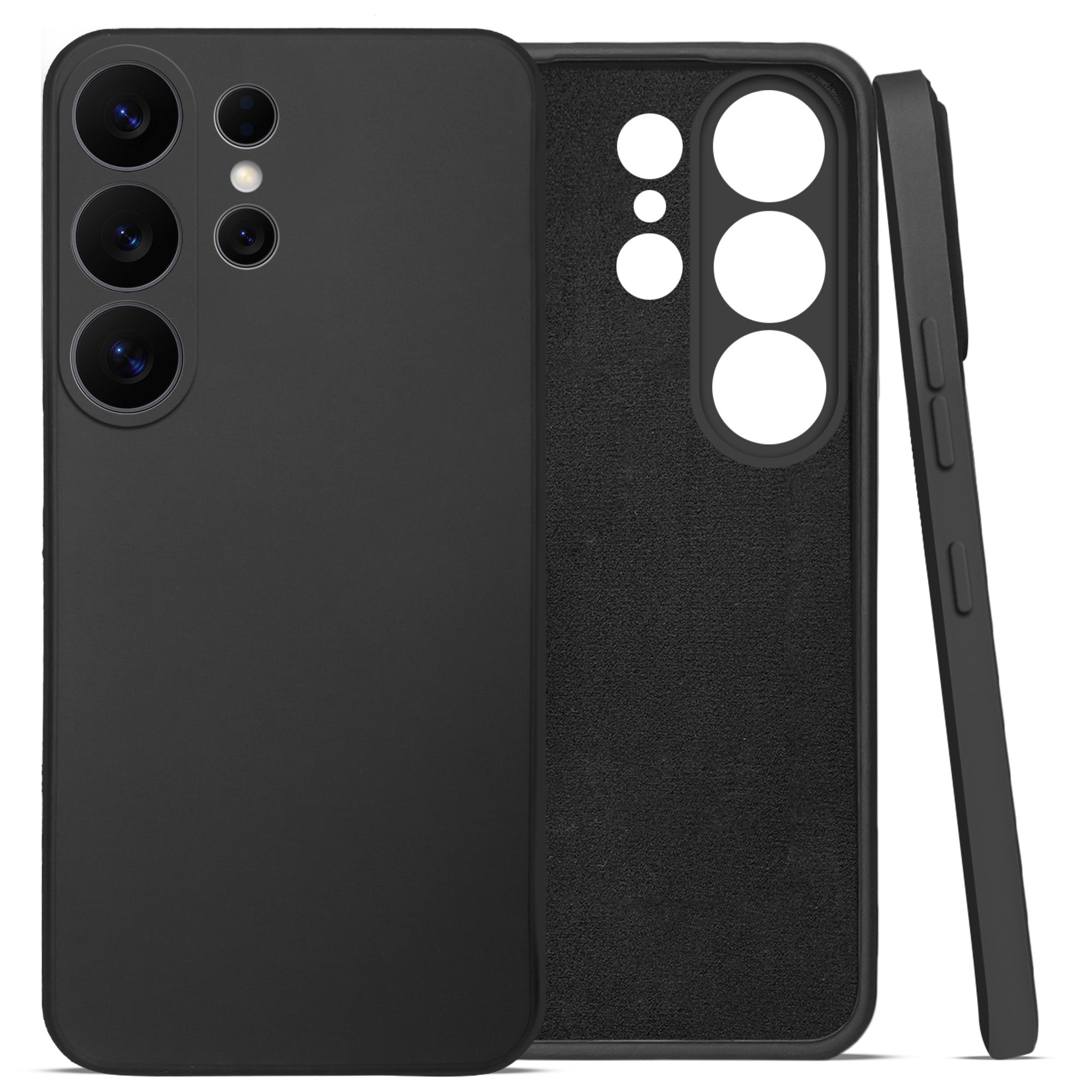 For Samsung Galaxy S26 Ultra Back Cover Case (Matte Finish Silicone with Inside Fiber cloth)