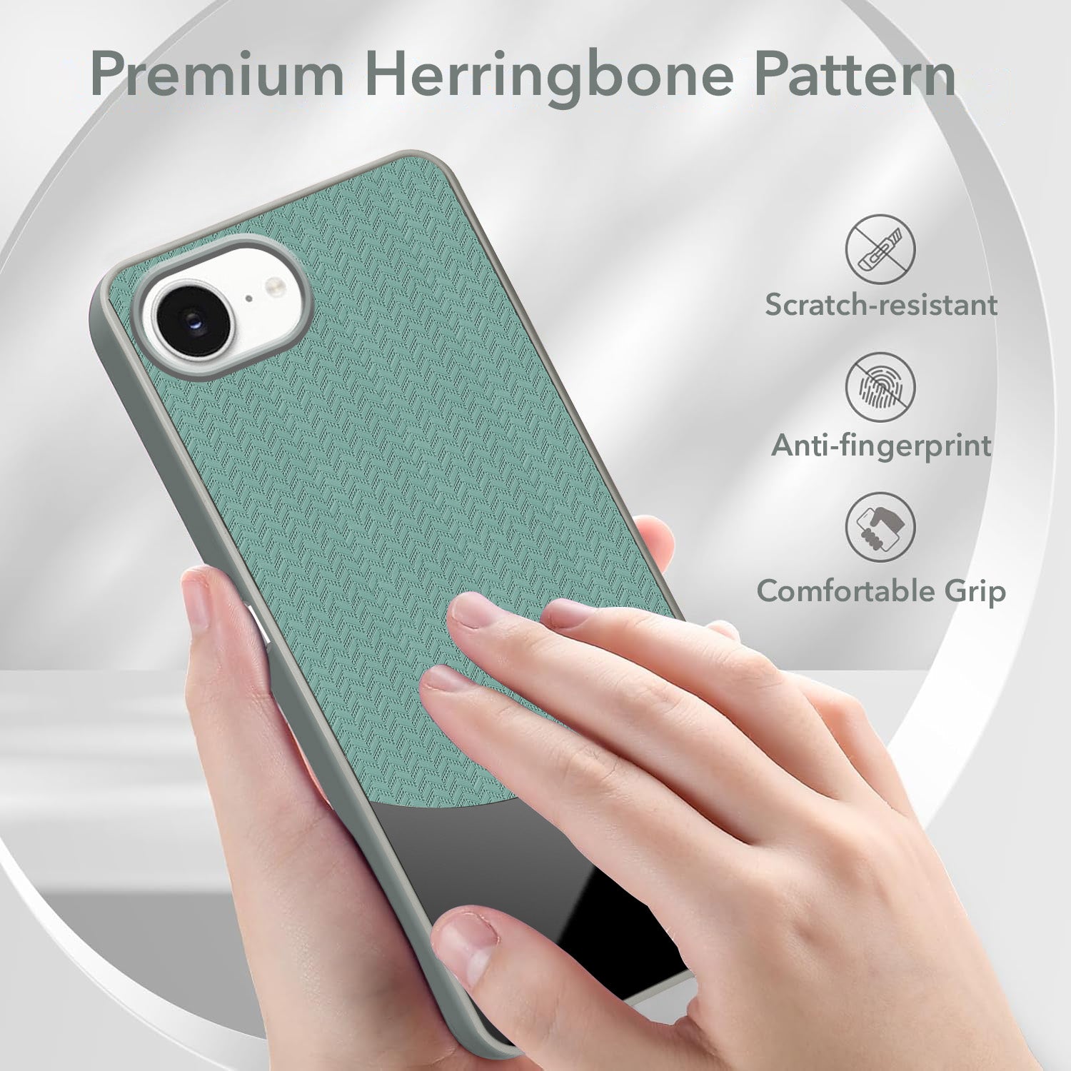 For  Apple iPhone 16e | Apple iPhone 17e Back Cover Case (Elegant PU Leather Finish | Premium Minimalist Professional | Camera Protection Bump)