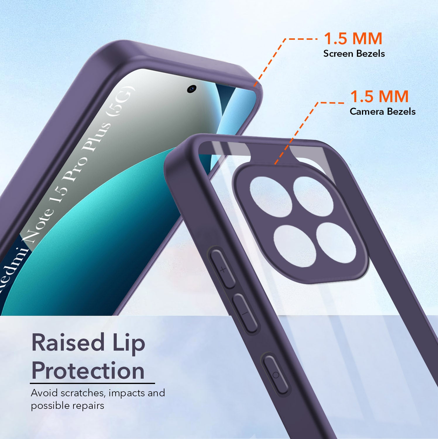 For Xiaomi Redmi Note 15 Pro Plus 5G Back Cover Case Ultra-Hybrid (Lifetime Anti Yellow | Anti Scratch | Crystal Clear Shockproof)