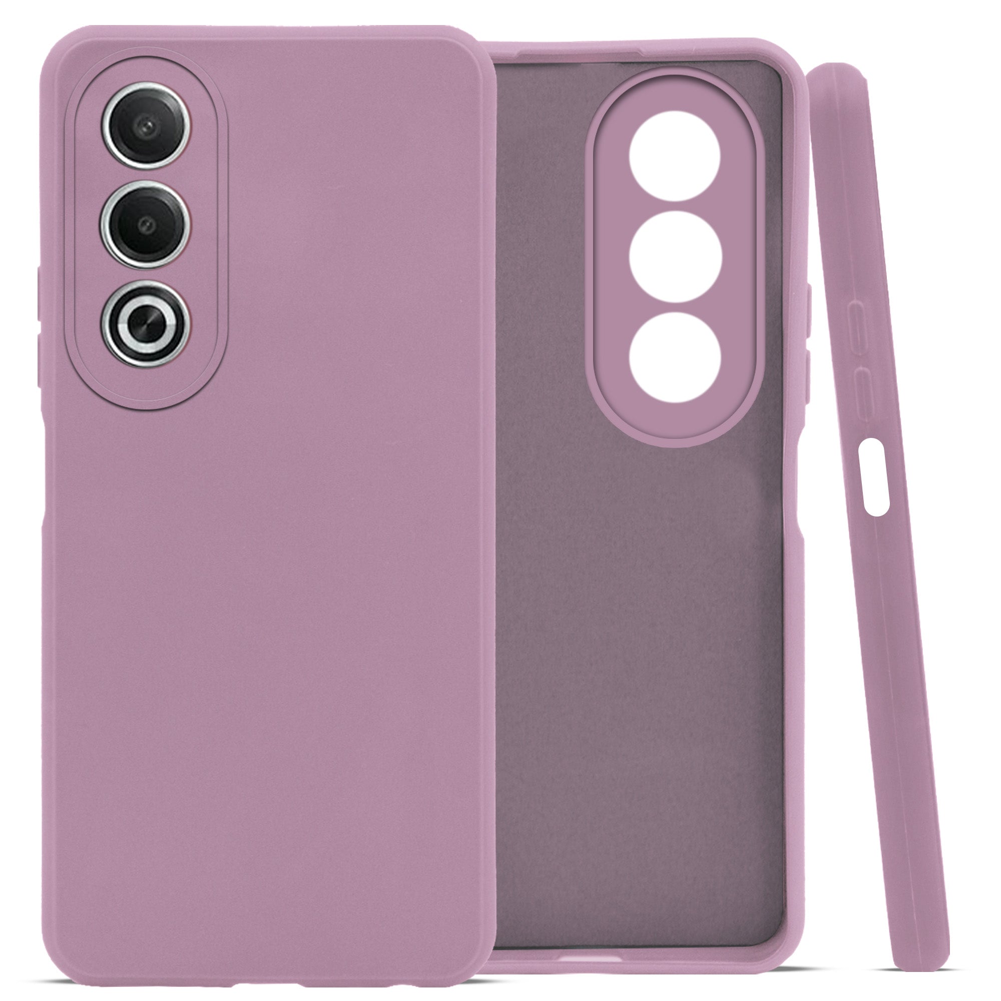 For Oppo A3 Pro 5G Back Cover Case (Matte Finish Silicone with Inside Fiber cloth |Black)