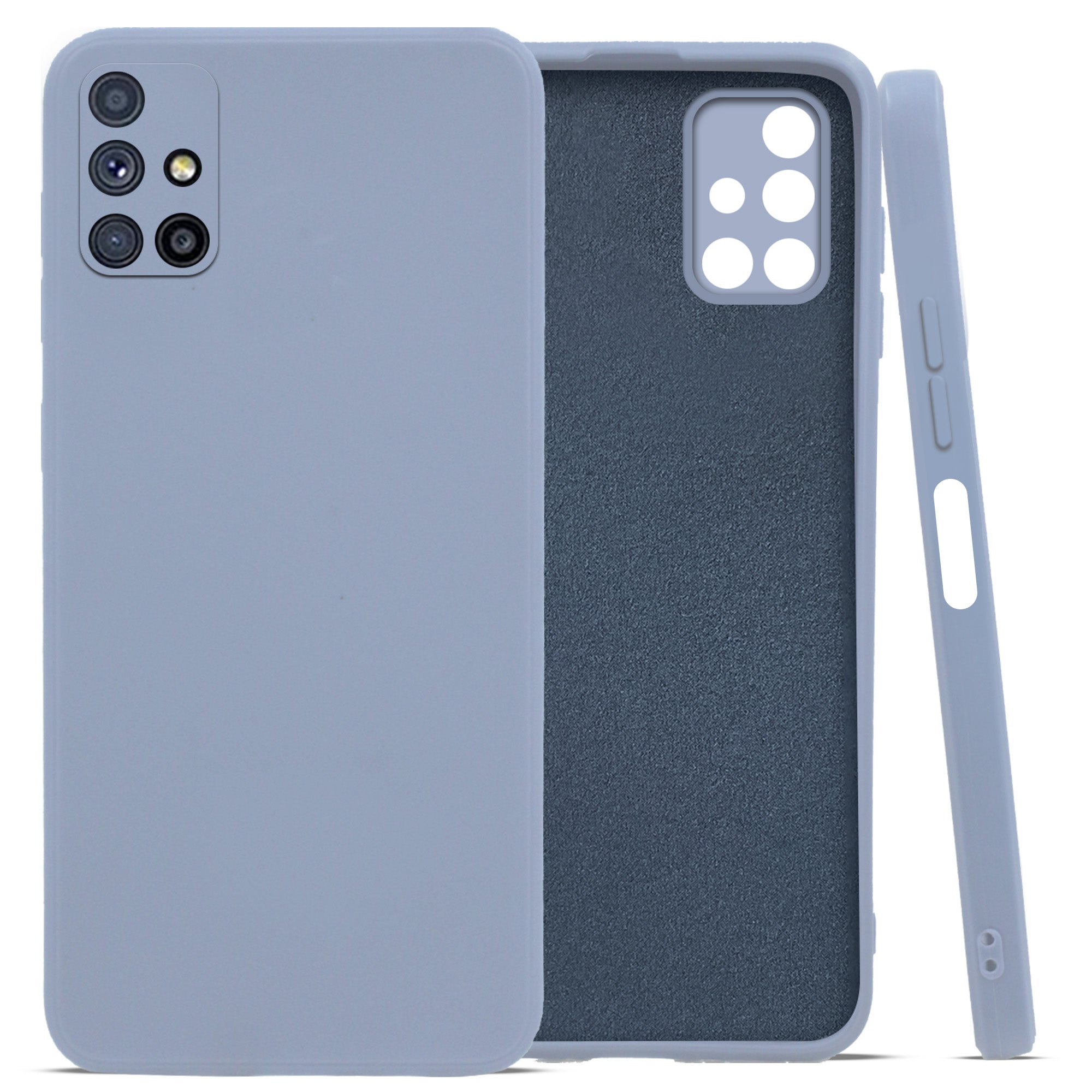 For Samsung Galaxy M51 Back Cover Case (Matte Finish Silicone with Inside Fiber cloth)
