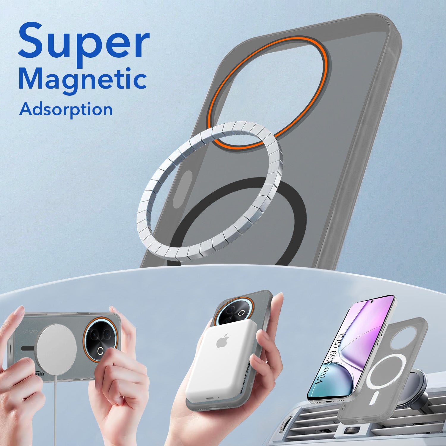 For Vivo Y39 Back Cover Case (Soft Touch | Camera Bump Protection | MagSafe Compatible | Matte Finish)
