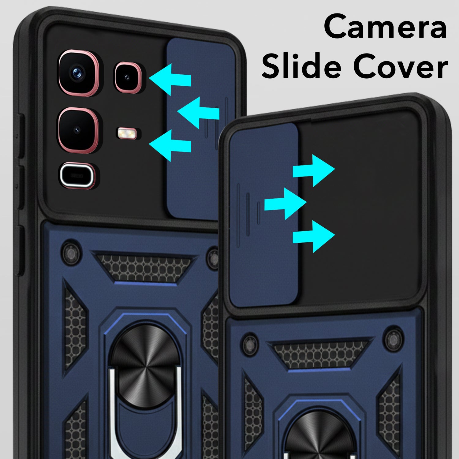 For Infinix Note 50s Back Cover Case (Hybrid Dual Armor Polycarbonate)