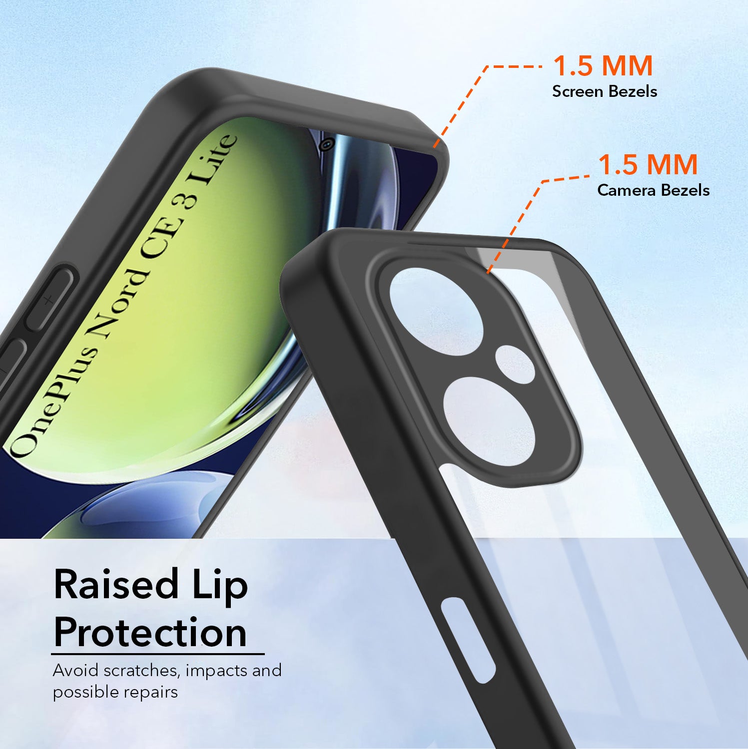 For OnePlus Nord CE 3 Lite Back Cover Case Ultra-Hybrid (Lifetime Anti Yellow | Anti Scratch | Crystal Clear Shockproof)