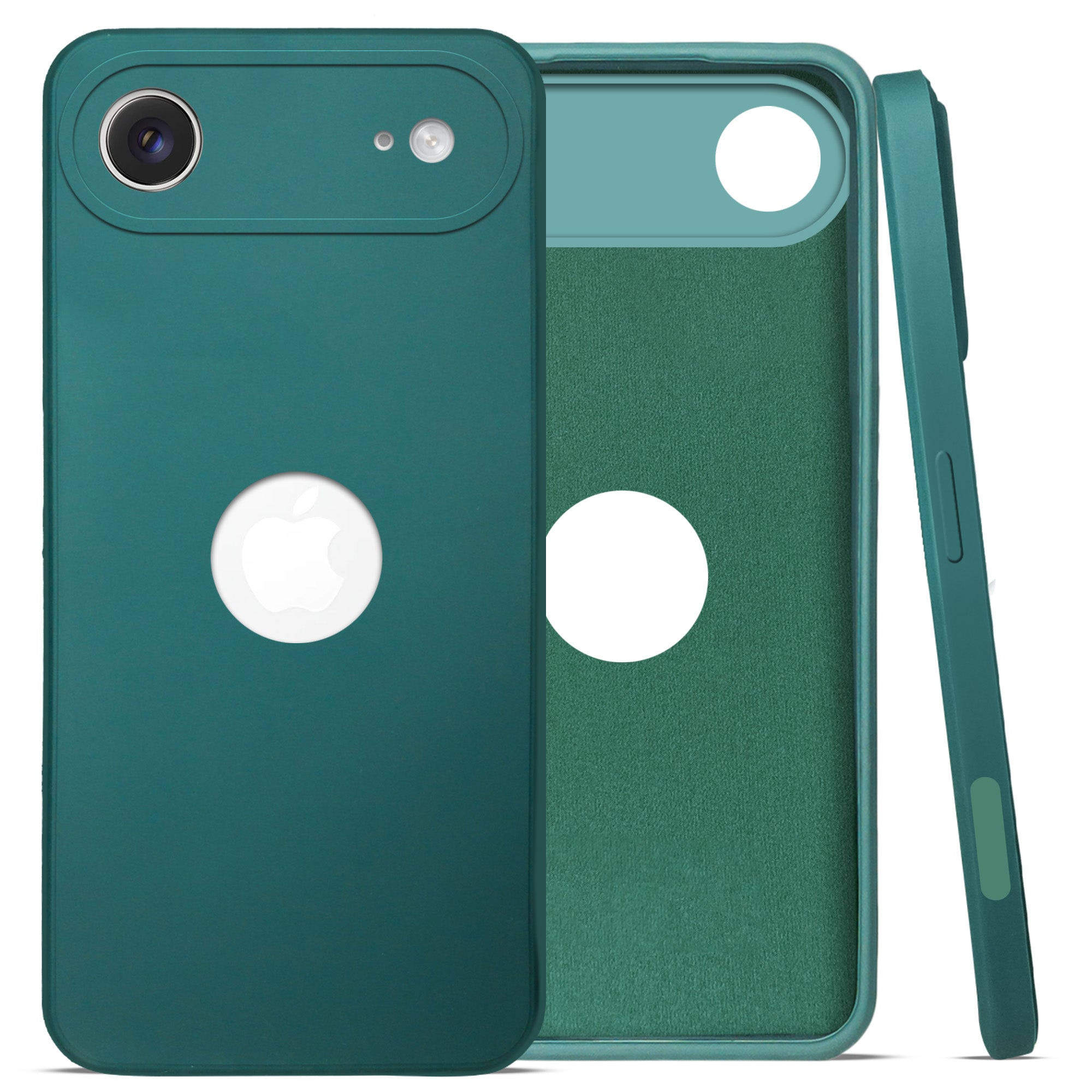 For Apple iPhone 17 Air Back Cover Case (Matte Finish Silicone with Inside Fiber cloth)