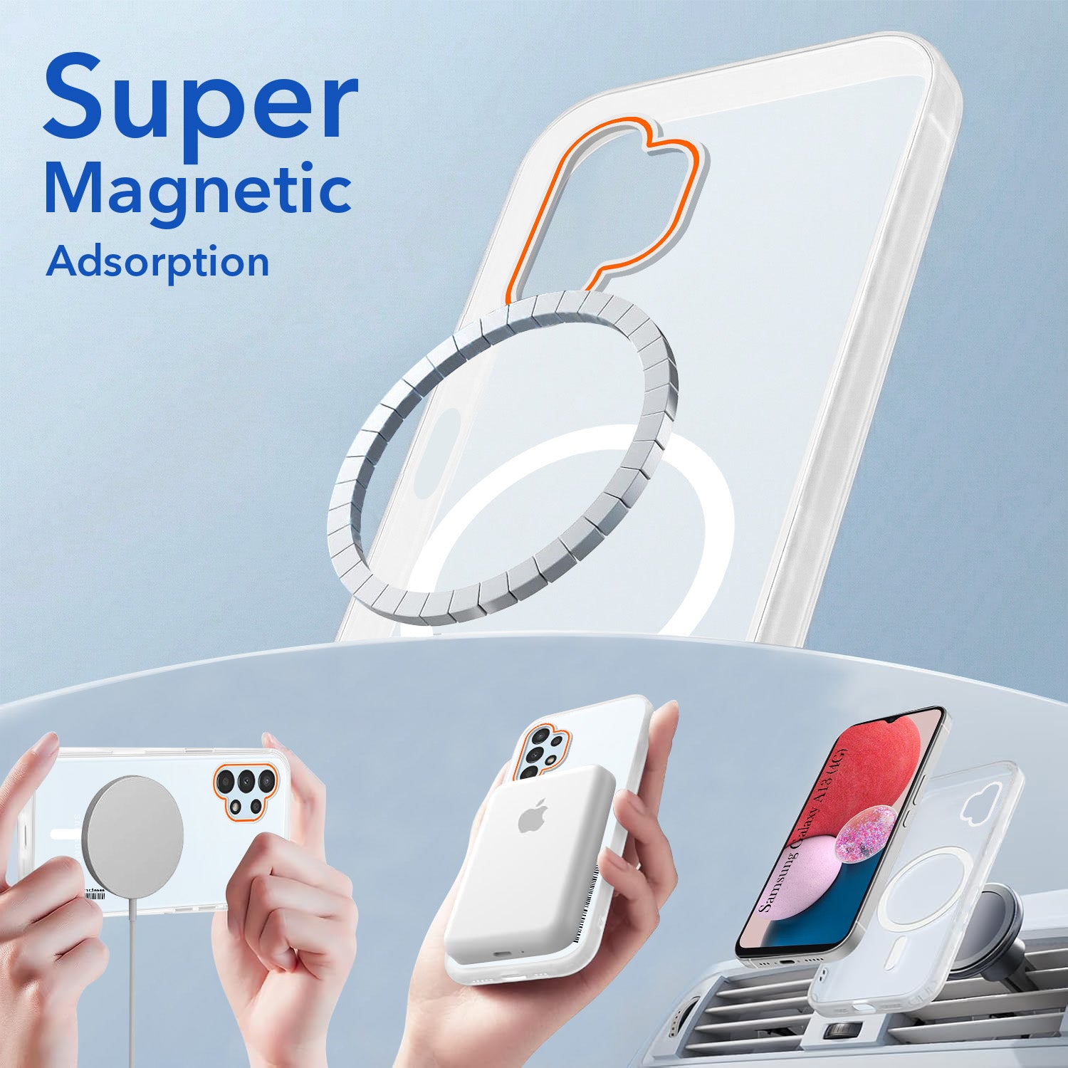 For Samsung Galaxy A13 4G Back Cover Case (Soft Touch | Camera Bump Protection | MagSafe Compatible | Matte Finish)