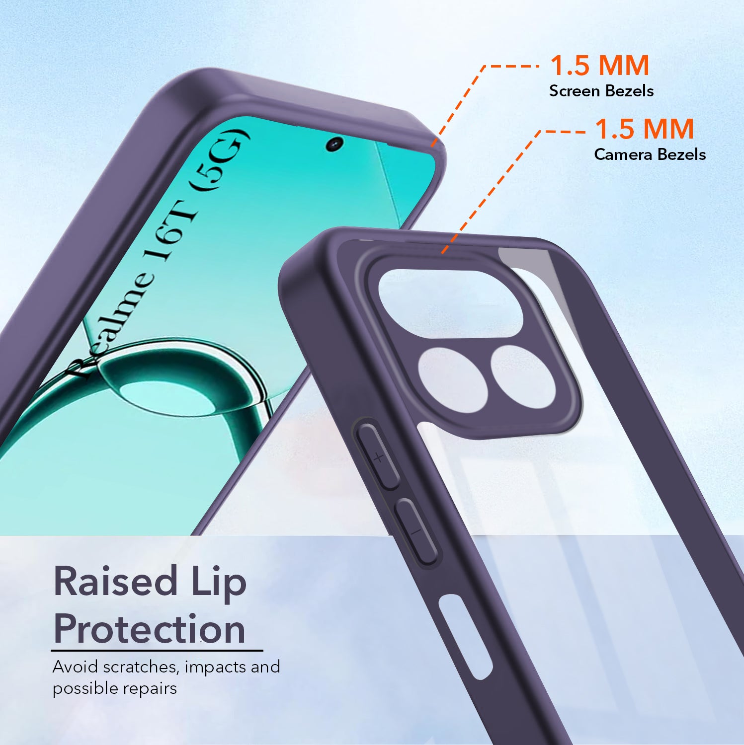 For Realme 16T 5G Lite Back Cover Case Ultra-Hybrid (Lifetime Anti Yellow | Anti Scratch | Crystal Clear Shockproof)