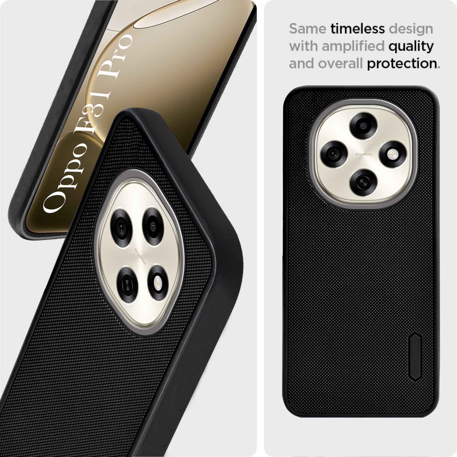 For Oppo F31 Pro Back Cover Case (Textured Grip Design | Micro-Fiber Cloth Inside | Slim and Light Weight | Soft Touch and Feel)