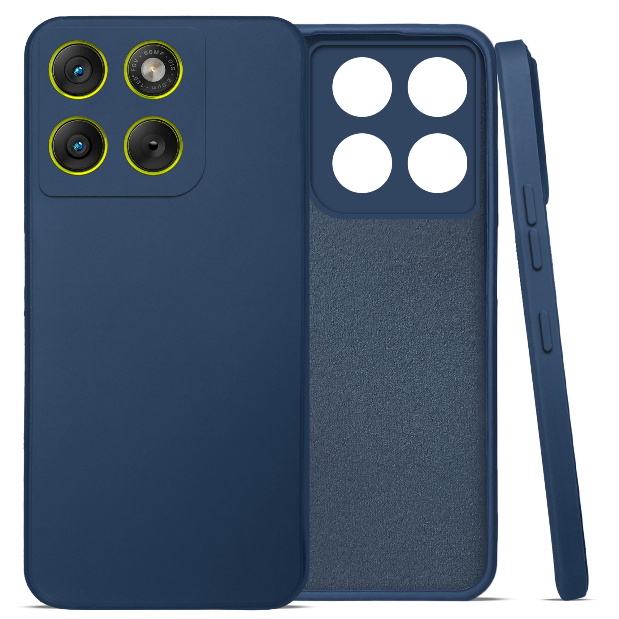 For Motorola Moto Edge 70 Back Cover Case (Matte Finish Silicone with Inside Fiber cloth)