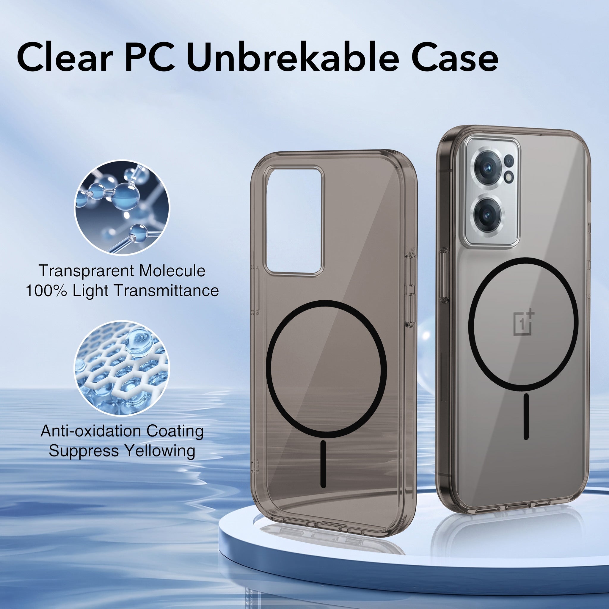 For OnePlus Nord CE 2 5G Back Case Cover Crystal Anti Yellow (Unbreakable PC | MagSafe Wireless Charging Support |Camera Protection Bump)