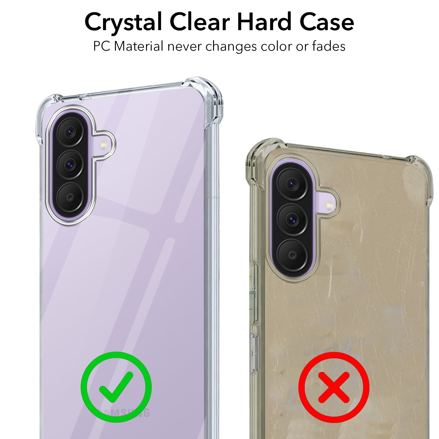 For Samsung Galaxy A37 5G Back Cover Shockproof Crystal-Clear (Drop & Camera Protection | Hard Polycarbonate)
