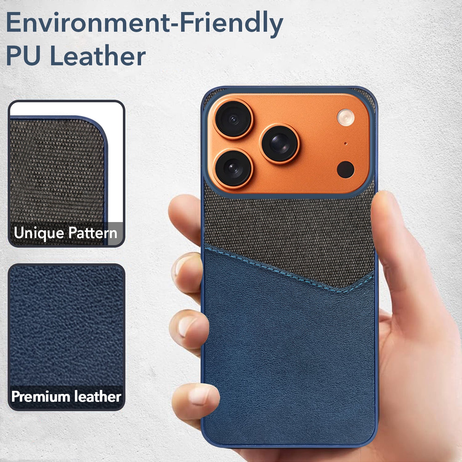 For Apple iPhone 17 Pro Max Back Cover Case (Dual PU Leather Stitch | Professional Minimalist | Soft and Flexible)