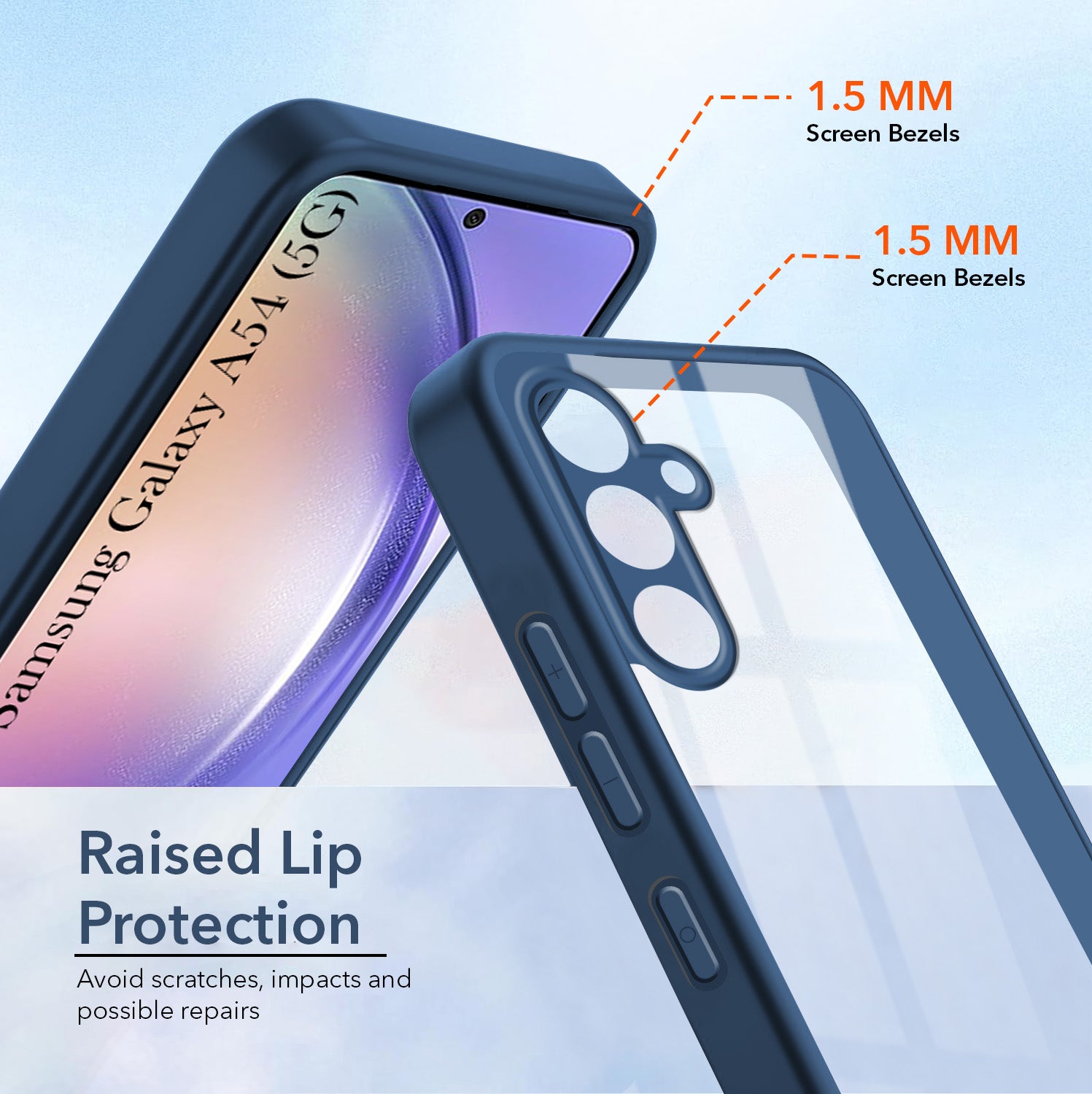 For Samsung Galaxy A54 5G Back Cover Case Ultra-Hybrid (Lifetime Anti Yellow | Anti Scratch | Crystal Clear Shockproof)