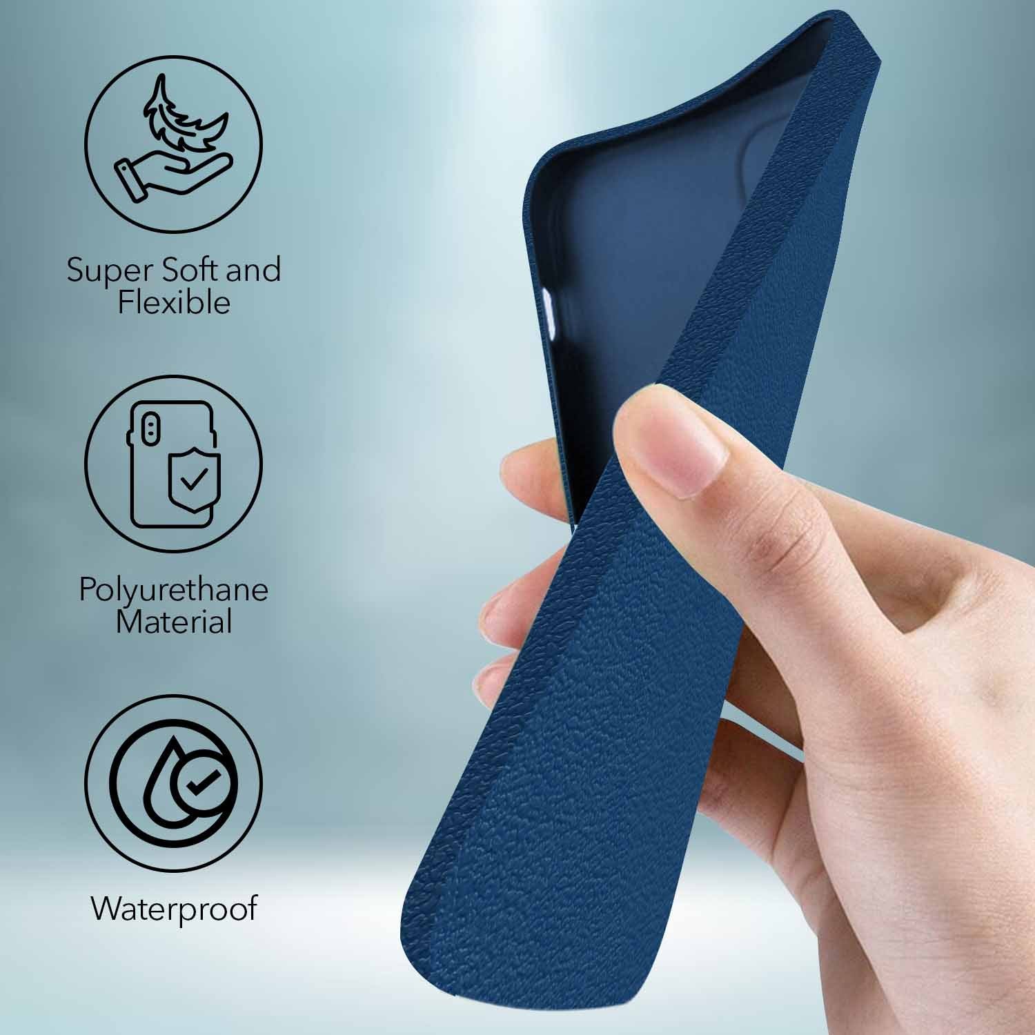 For Tecno Spark 9 Back Cover Case (Glass Like Camera Protection | Leather Feel | Minimalist Professional Grip)