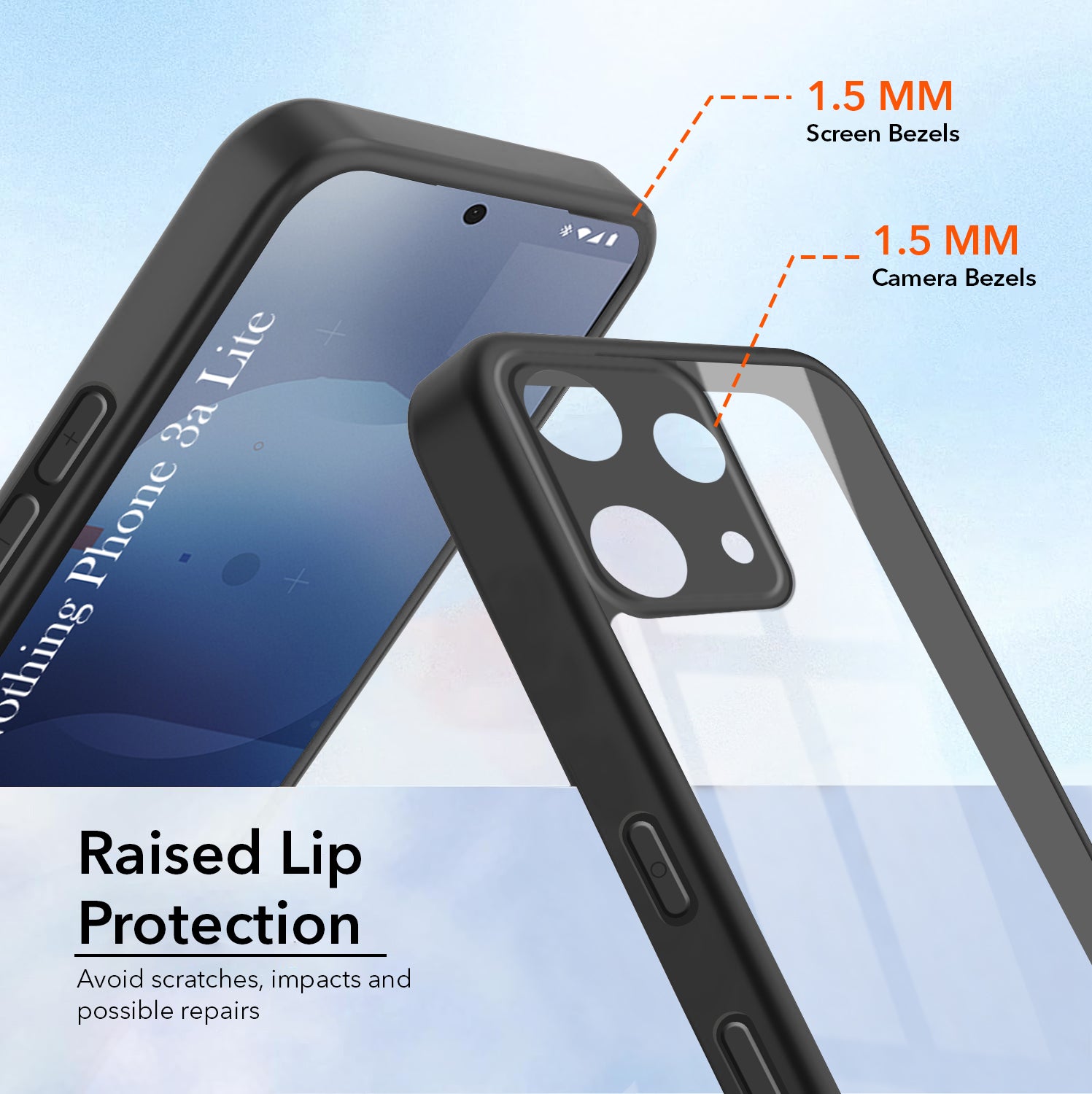 For Nothing Phone 3A Lite Back Cover Case Ultra-Hybrid (Lifetime Anti Yellow | Anti Scratch | Crystal Clear Shockproof)