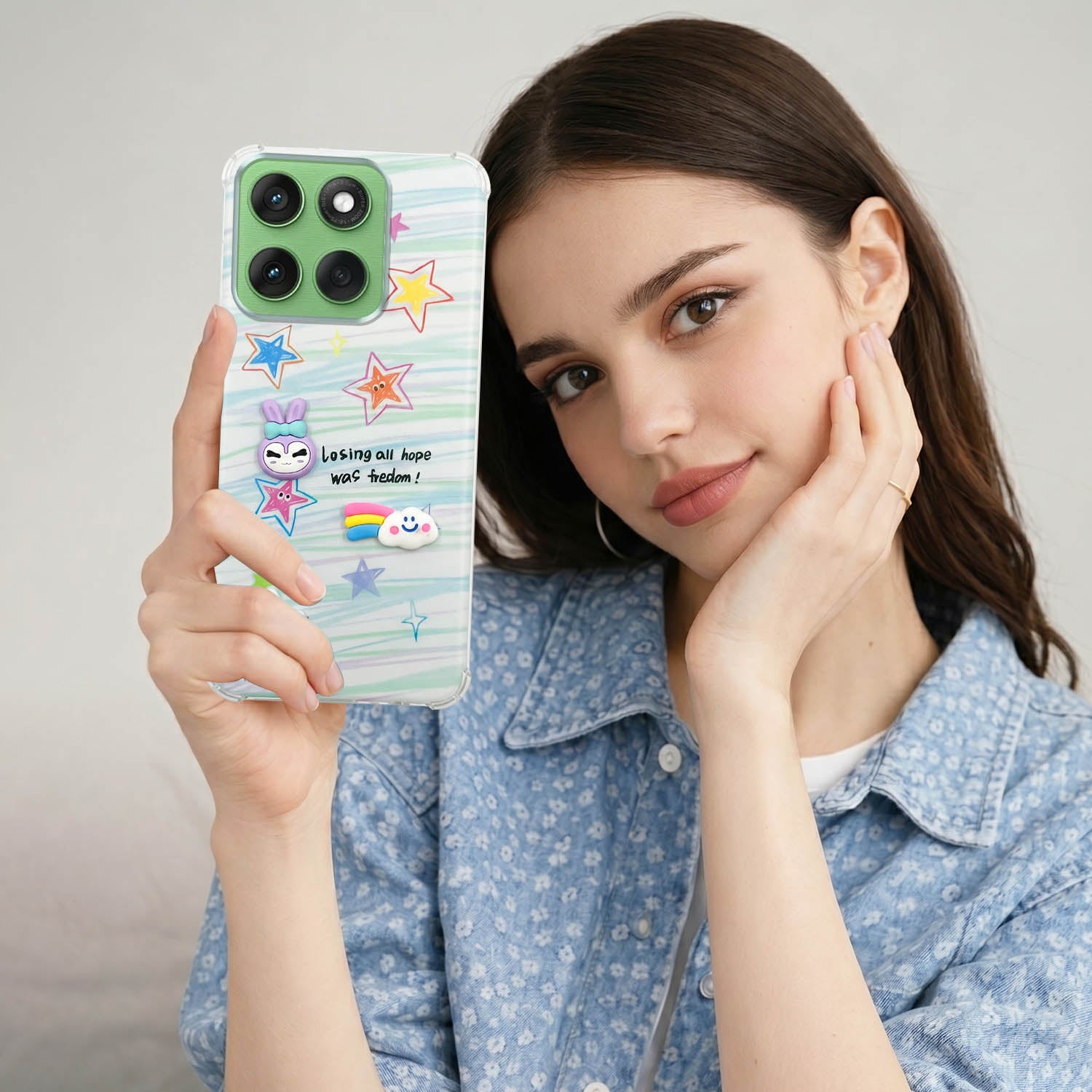 For Motorola Moto Edge 60 Back Cover Case (3D Cute Cartoons | Hard Back Side Soft | Matte Premium Finish | HD Printing)