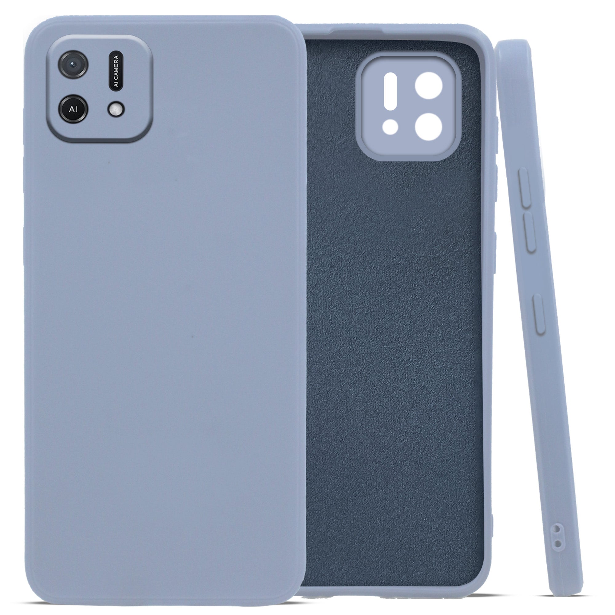 For Oppo A16K | A16e Back Cover Case (Matte Silicone with Inside Fiber Cloth)