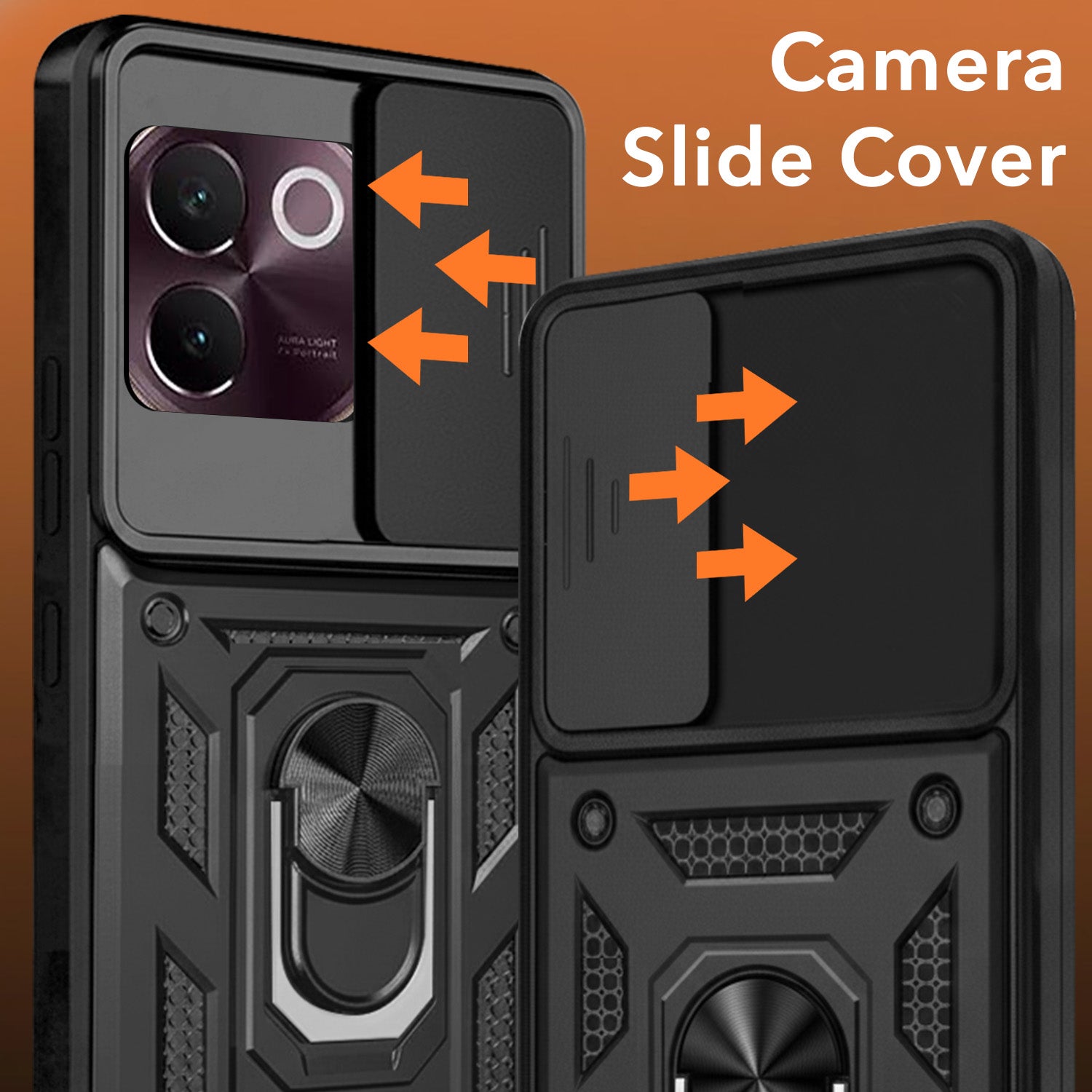 For Vivo V30e 5G Back Cover Case (Hybrid Dual Armor Polycarbonate)
