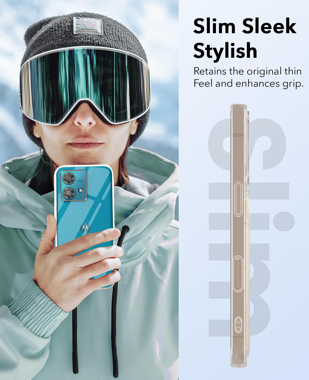 For Motorola Moto Edge 40 Neo Back Cover Case (Hard Anti Yellow Clear Case | Sleek Hard Crystal Clear | Drop & Camera Protection | Shockproof Polycarbonate)