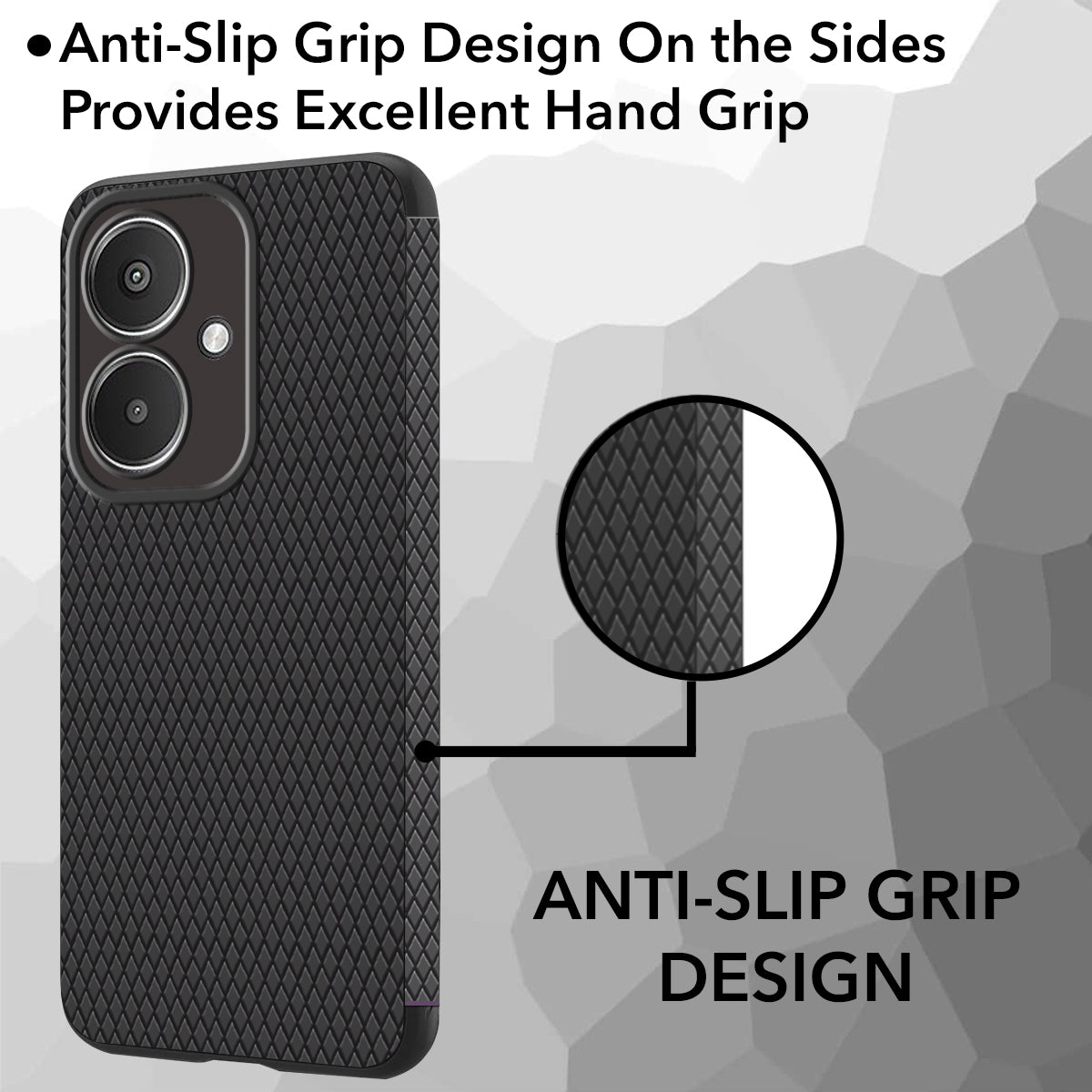 For Poco M6 5G Back Cover Case (Liquid Silicone | Side Grip | Camera Protection)