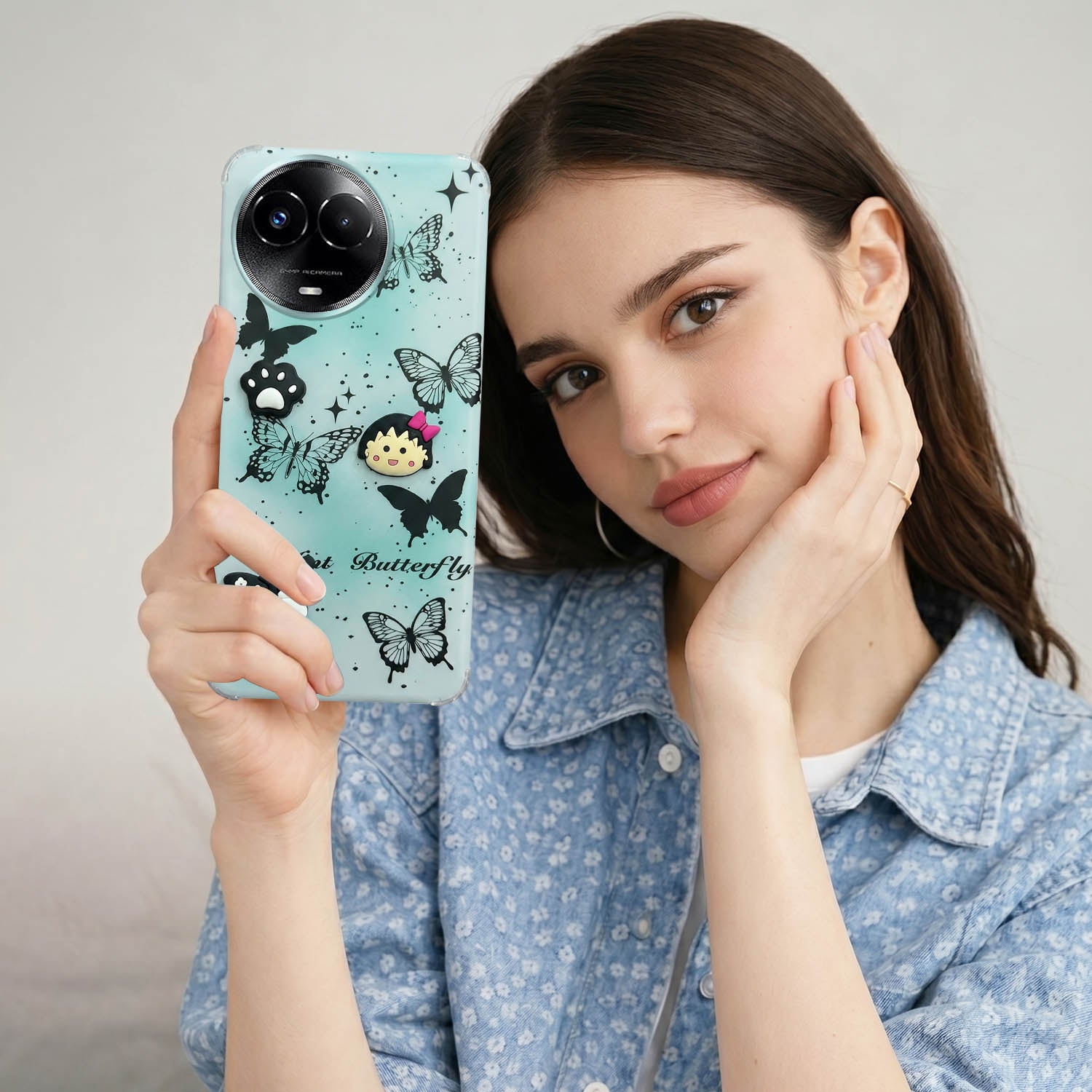 For Realme 11 5G | Realme 11x 5G Back Cover Case (3D Cute Cartoons | Hard Back Side Soft | Matte Premium Finish | HD Printing)
