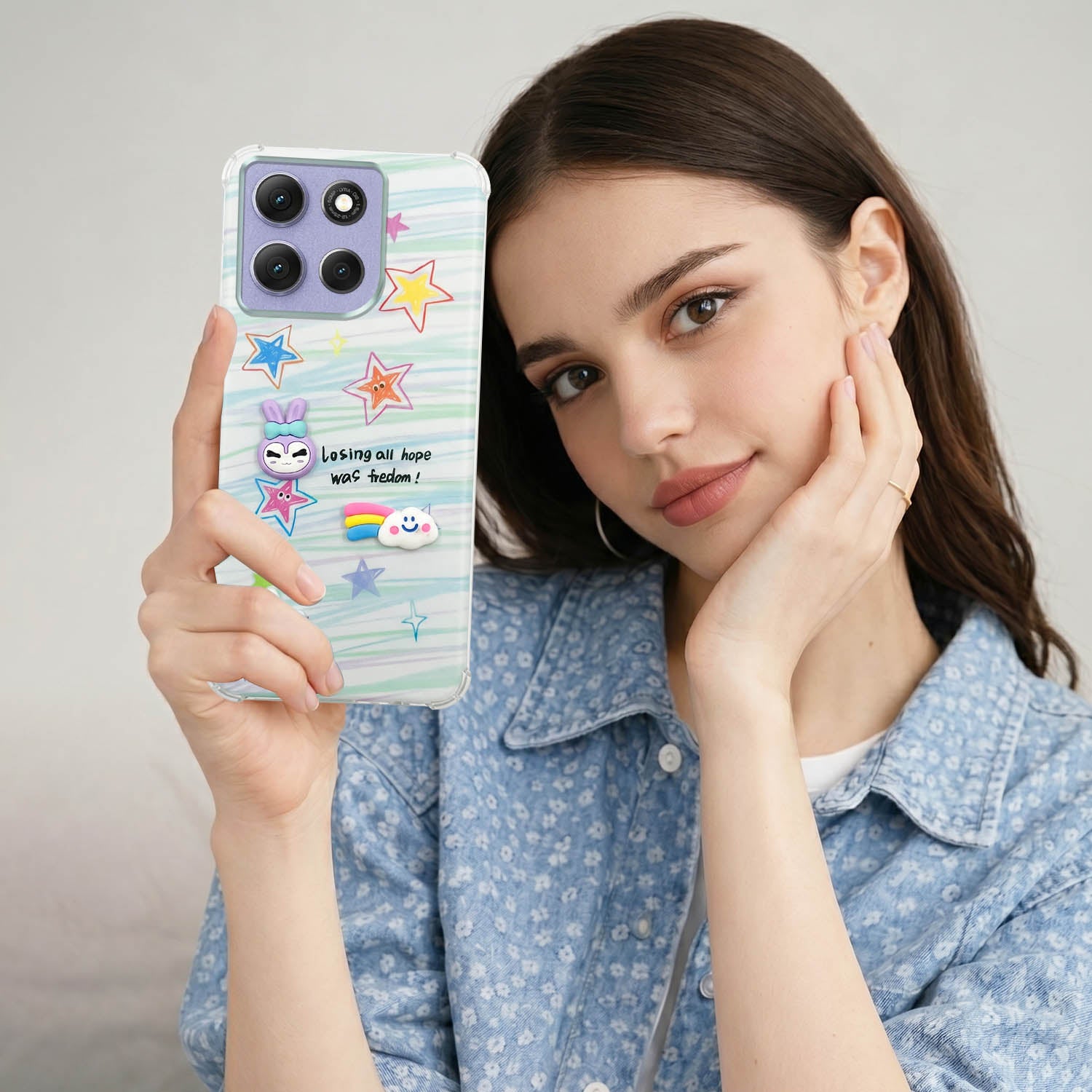 For Motorola Moto G86 Power Back Cover Case (3D Cute Cartoons | Hard Back Side Soft | Matte Premium Finish | HD Printing)