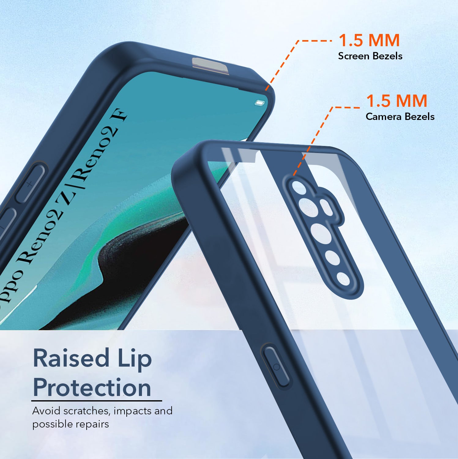 For Reno2 Z | Reno 2Z | Reno 2F | 2 F Back Cover Case Ultra-Hybrid (Lifetime Anti Yellow | Anti Scratch | Crystal Clear Shockproof)