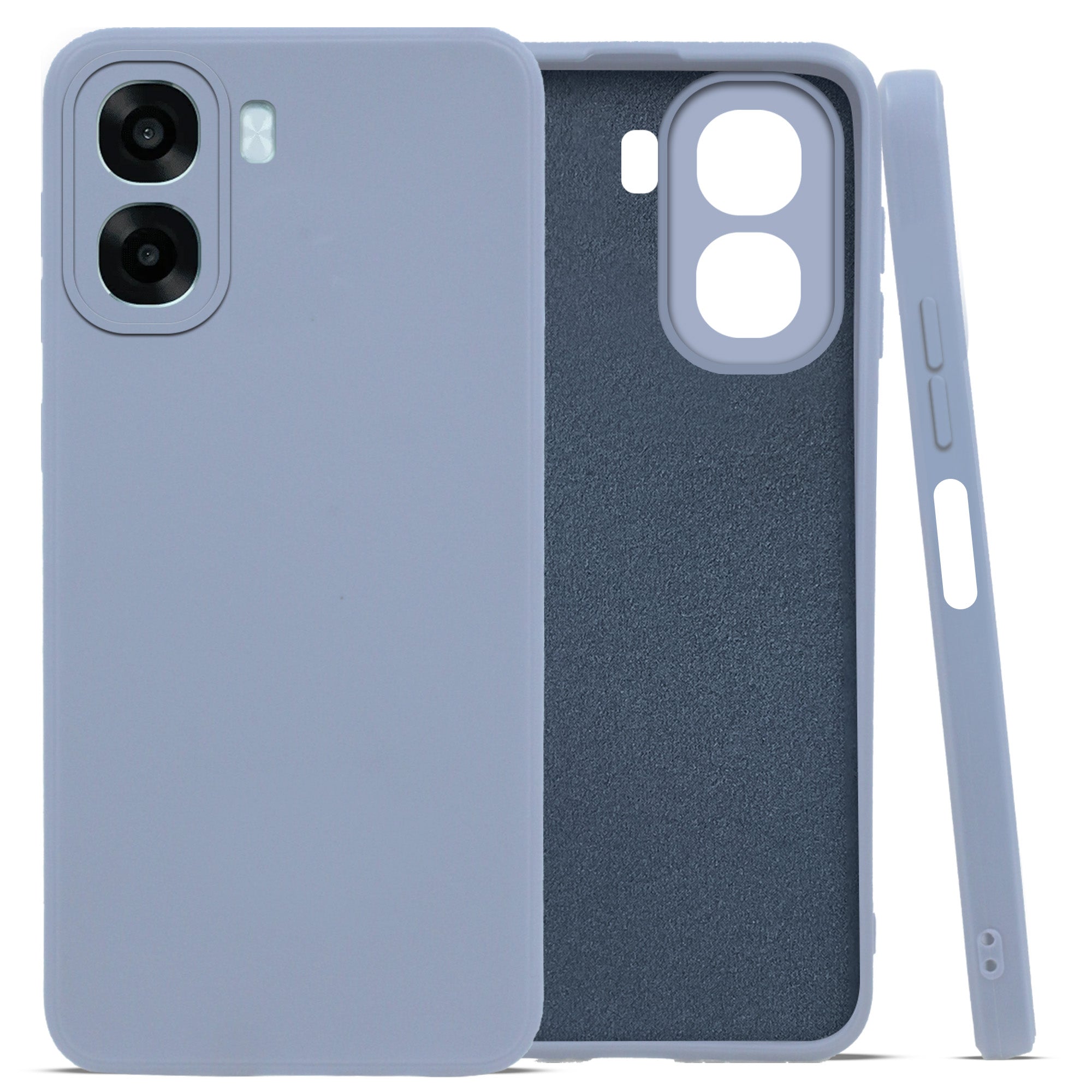 For Oppo K14x 5G Back Cover Case (Matte Finish Silicone with Inside Fiber cloth)