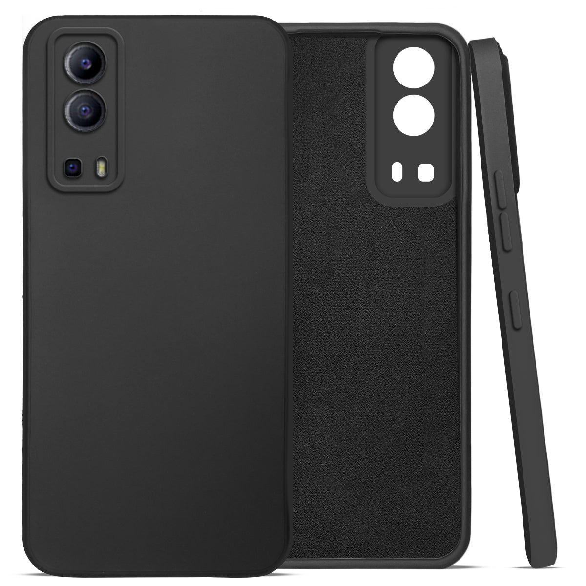 For Vivo iQOO Z3 5G  Back Cover Case ( Matte Finish Silicone with Inside Fiber cloth)