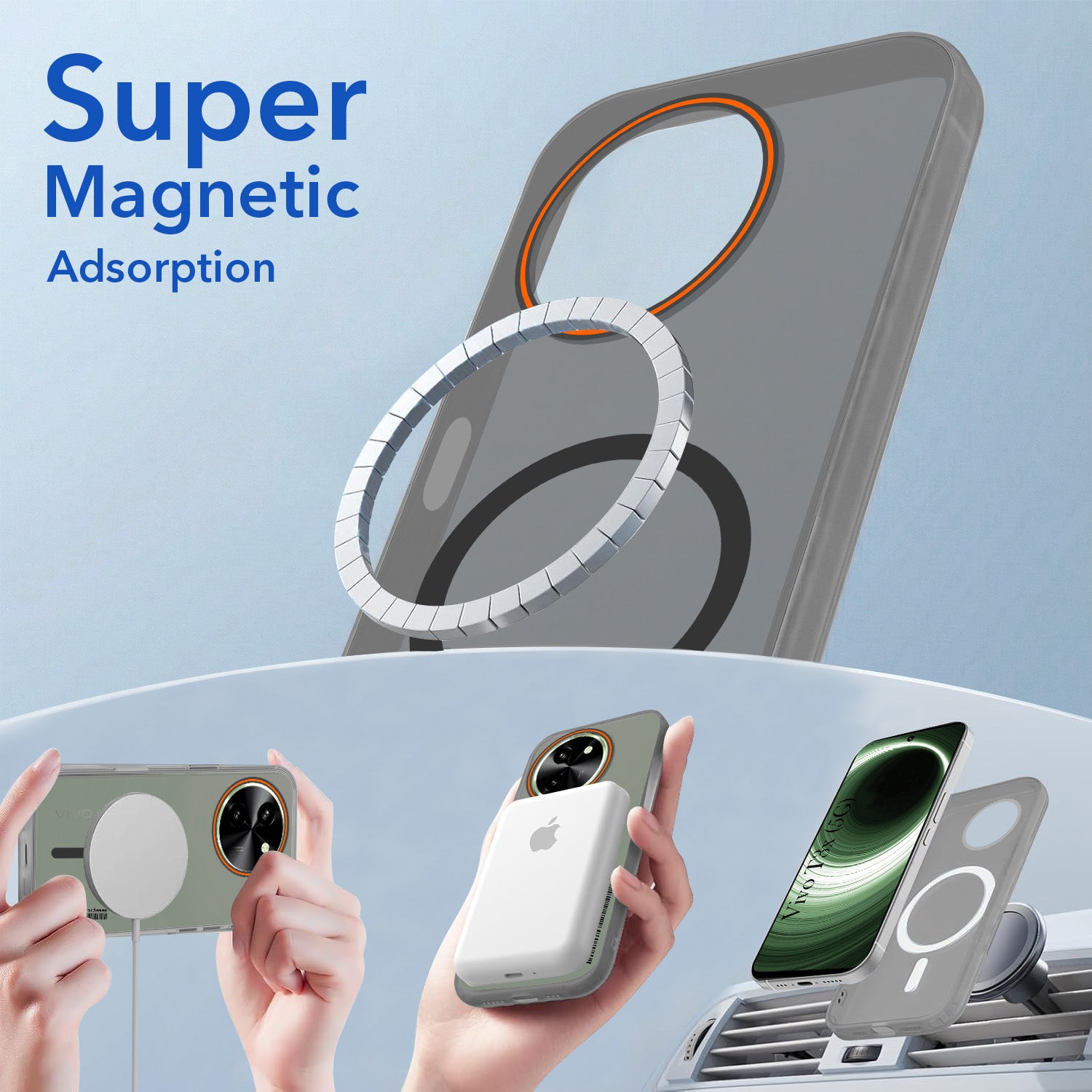 For Vivo T3x 5G Back Cover Case (Soft Touch | Camera Bump Protection | MagSafe Compatible | Matte Finish)