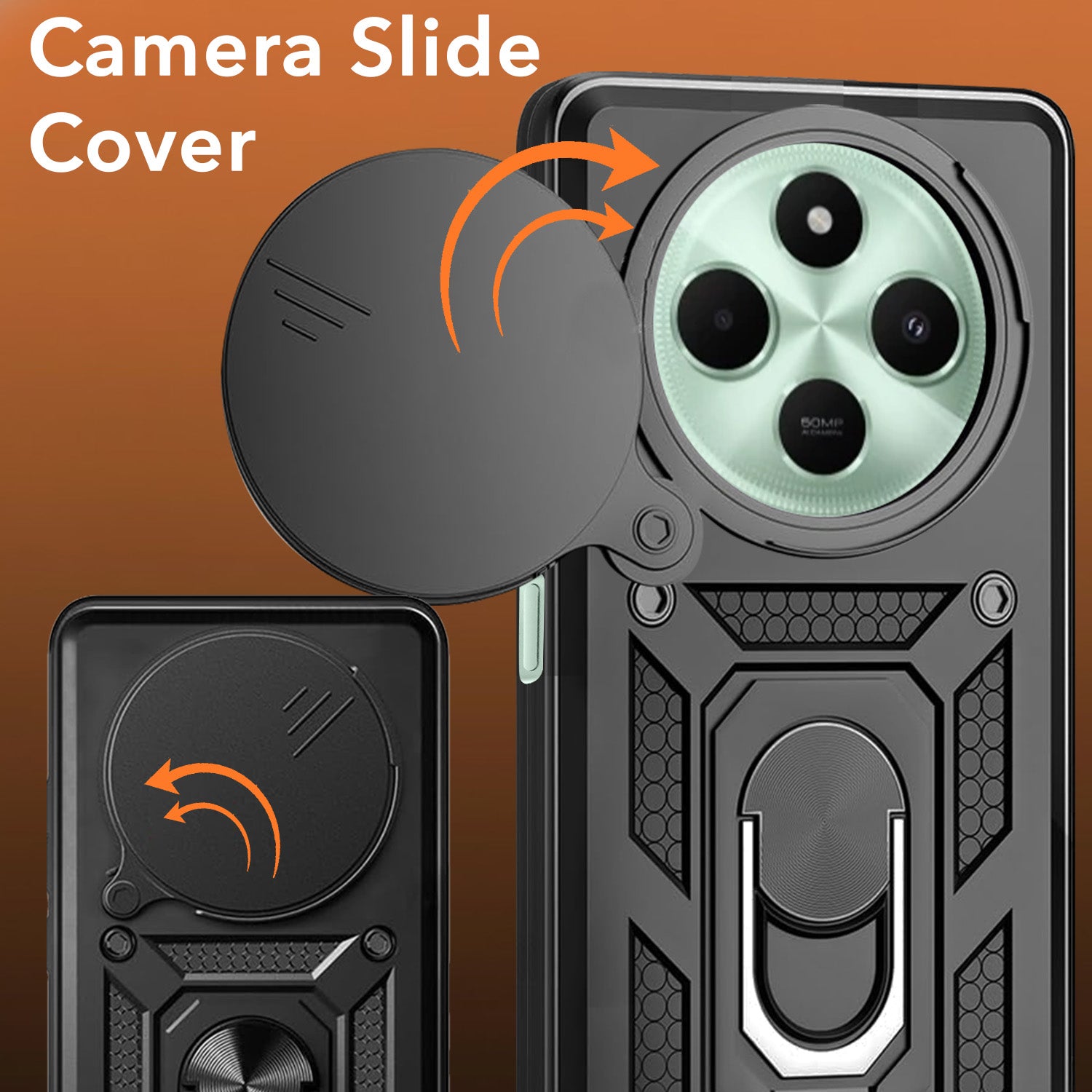 For Poco C75 | Poco M7 Back Cover Case (Hybrid Dual Armor Polycarbonate)