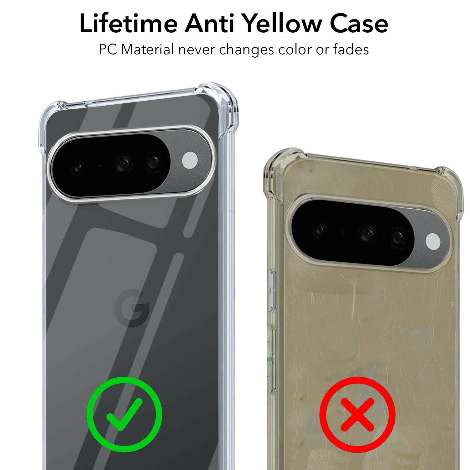 For Google Pixel 10 Back Cover Shockproof Crystal-Clear (Drop & Camera Protection | Hard Polycarbonate)
