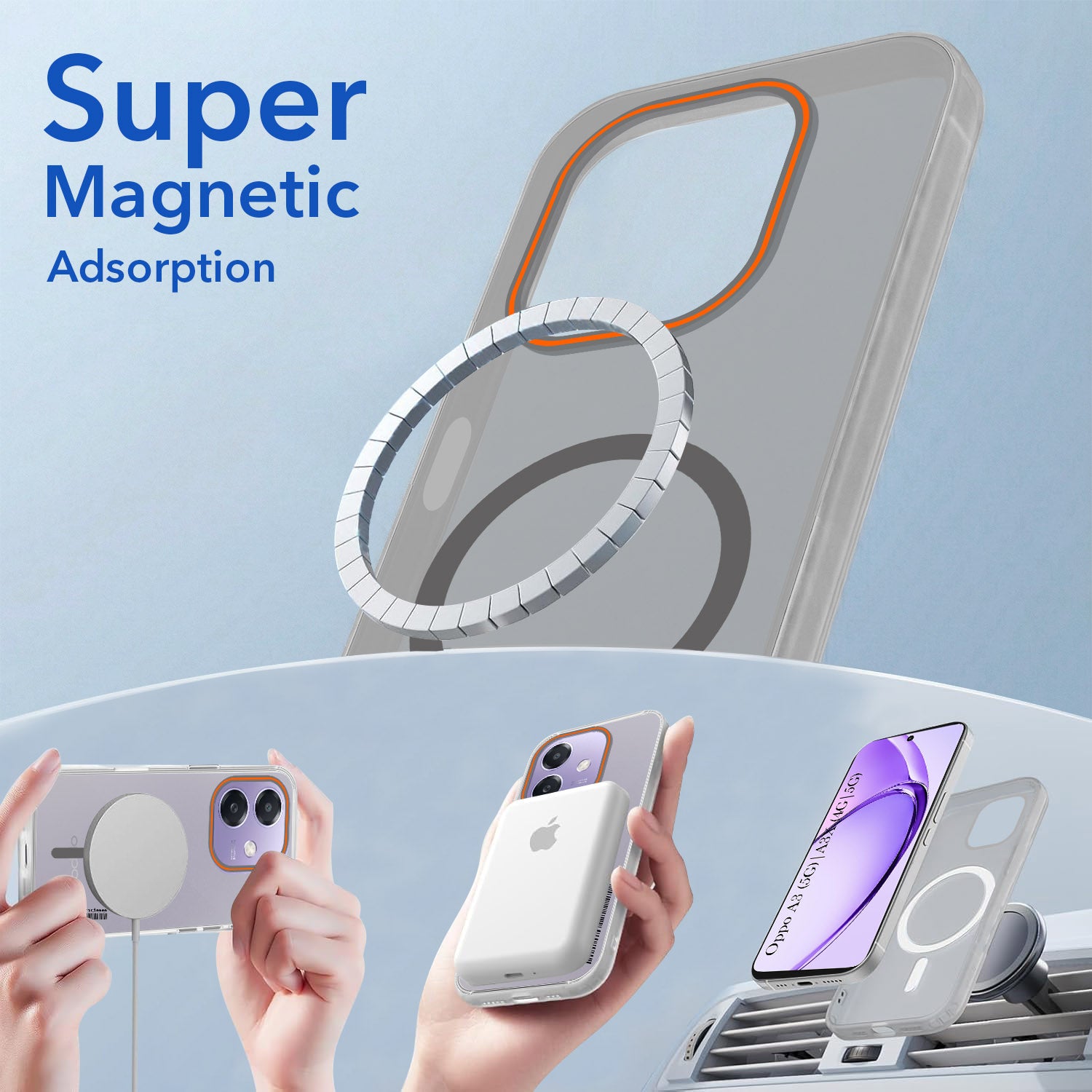For Oppo A3X (4G/5G) | Oppo A3 5G Back Cover Case (Soft Touch | Camera Bump Protection | MagSafe Compatible | Matte Finish)
