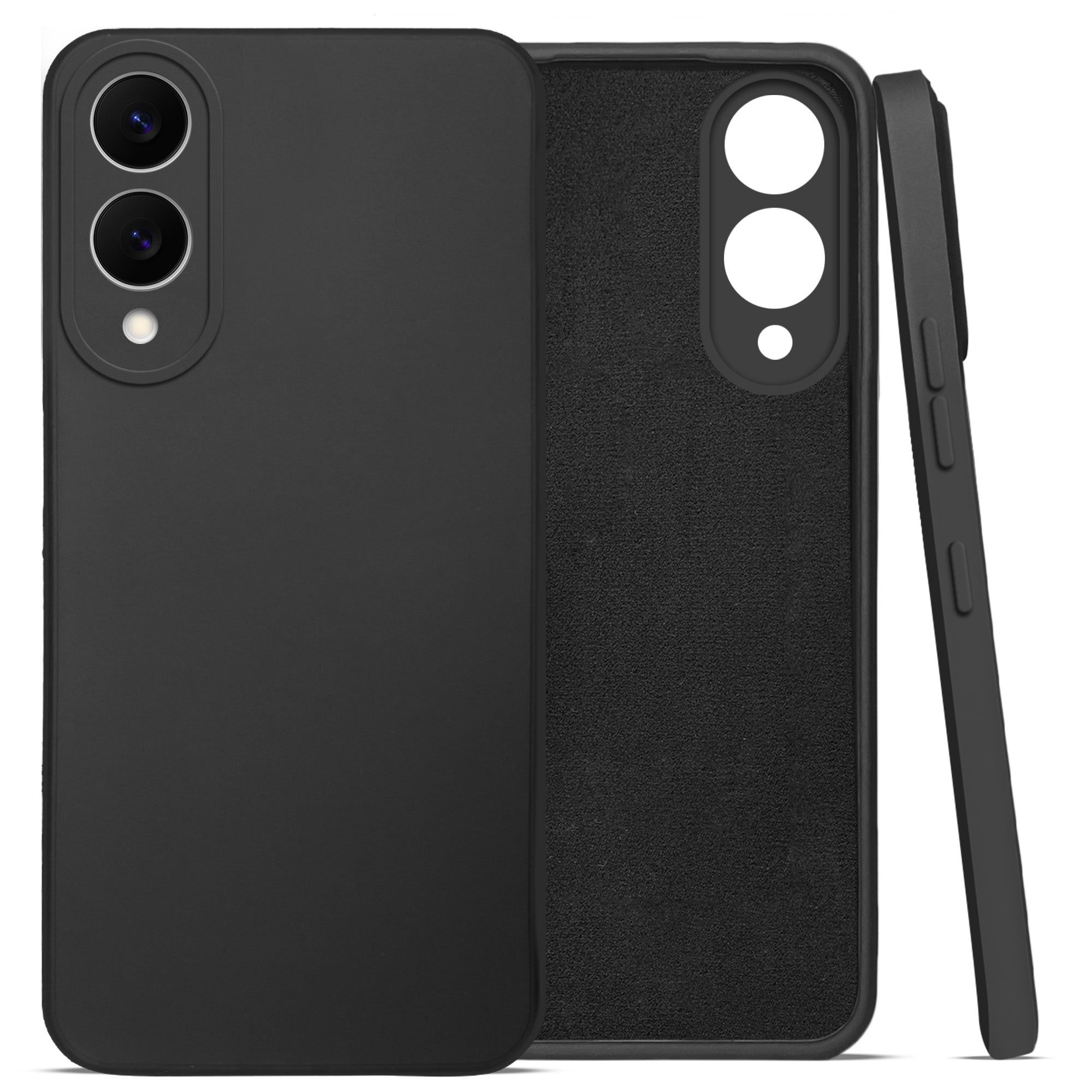 For Samsung Galaxy S25 Edge  Back Cover Case (Matte Finish Silicone with Inside Fiber cloth)