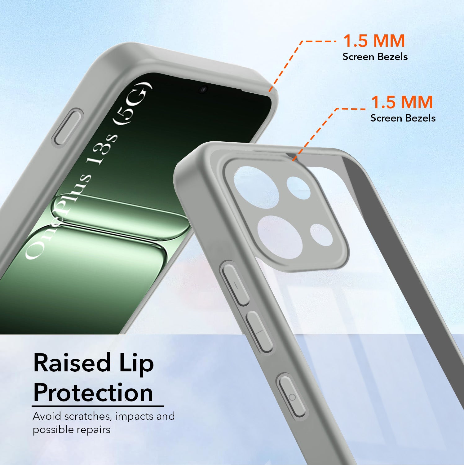 For OnePlus 13S Back Cover Case (Lifetime Anti Yellow | Anti Scratch | Crystal Clear Shockproof)