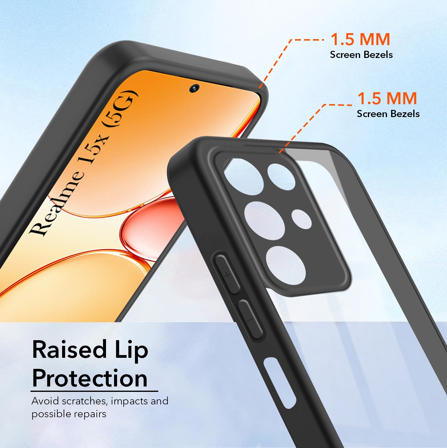 For Realme 15X Back Cover Case Ultra-Hybrid (Lifetime Anti Yellow | Anti Scratch | Crystal Clear Shockproof)