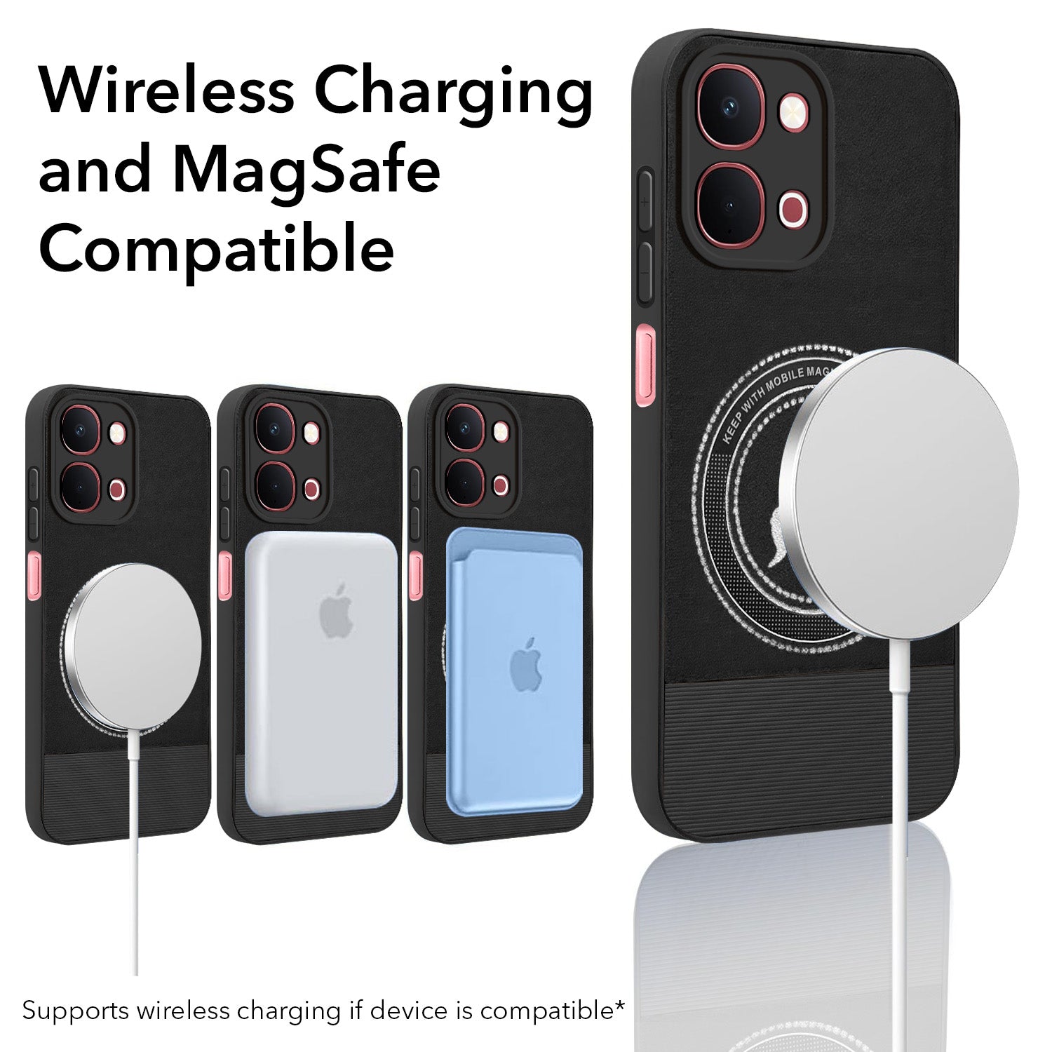 For Vivo Y51 Pro 5G | Vivo T5x Back Cover Case PU Leather Finish (Professional Minimalist Texture | MagSafe Compatile | Camera Protection | Sleek Sober Formal) (Copy)