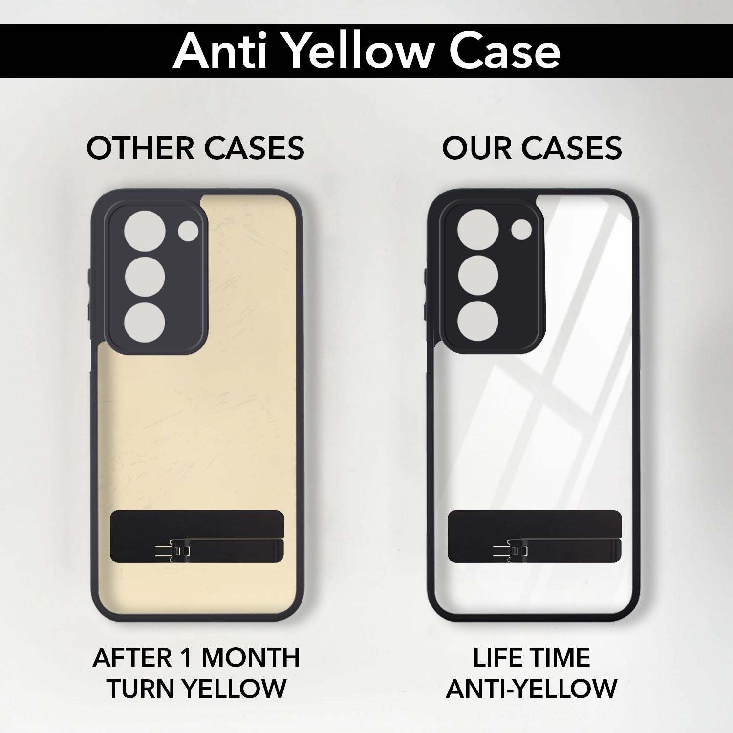 For Realme C83 5G Back Cover Case (Built-in Stand | Lifetime Anti Yellow | Kickstand Shockproof | Camera Protection | MagSafe Compatible)