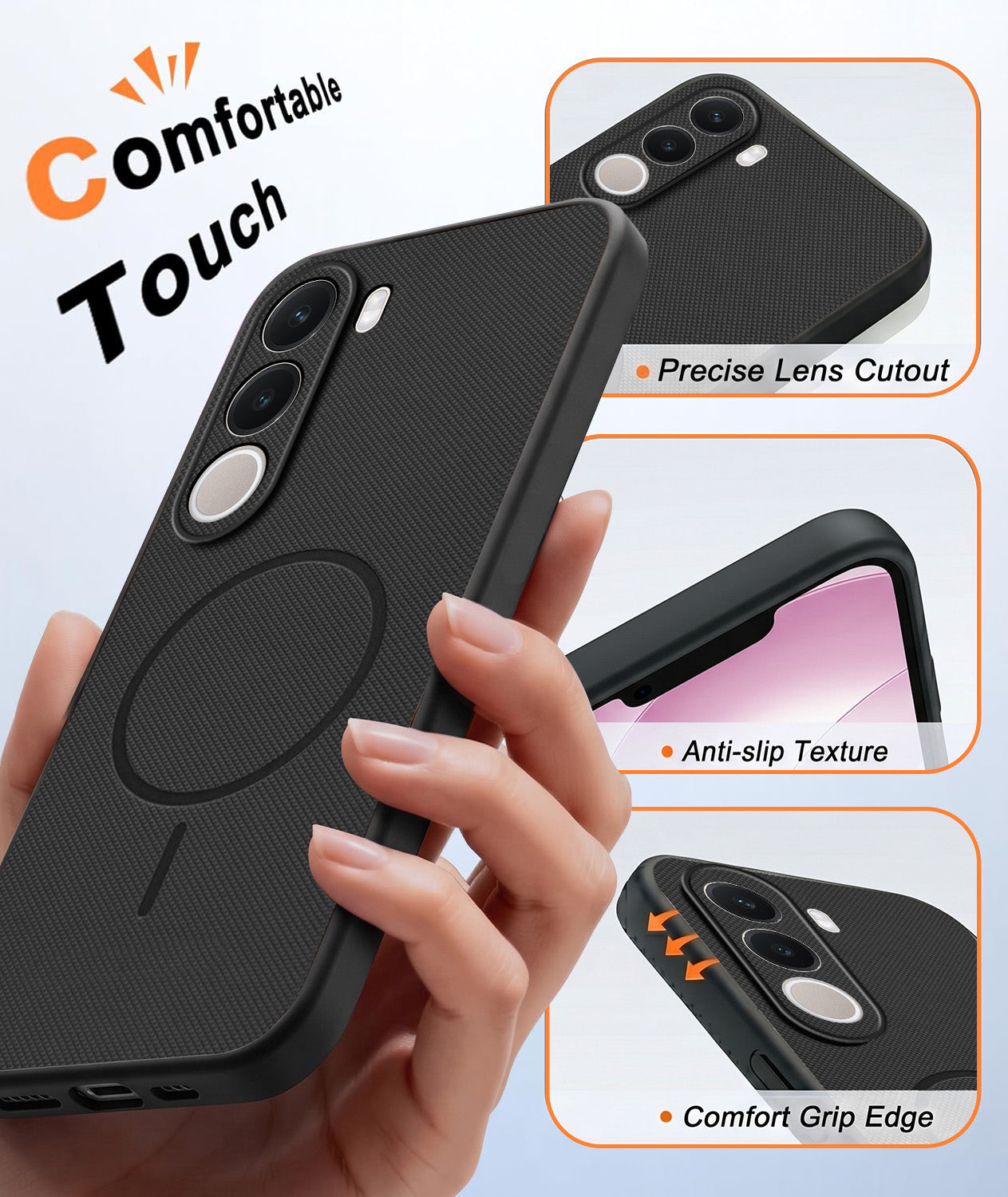 For Realme C100X Back Cover Case PU Leather (Texture Grip Design | Professional Minimalist | Camera Protection | Soft and Flexible)