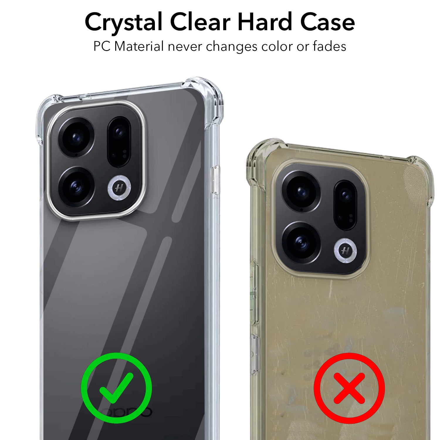 For Oppo Find X9 | Oppo Find X9s Back Cover Shockproof Crystal-Clear (Drop & Camera Protection | Hard Polycarbonate)