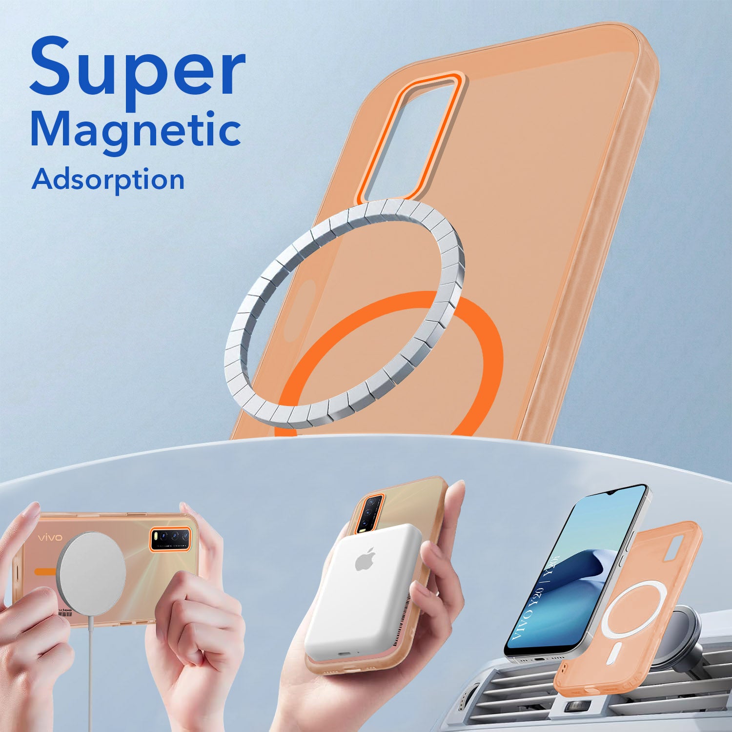 For Vivo Y20 | Y20i Back Cover Case (Soft Touch | Camera Bump Protection | MagSafe Compatible | Matte Finish)