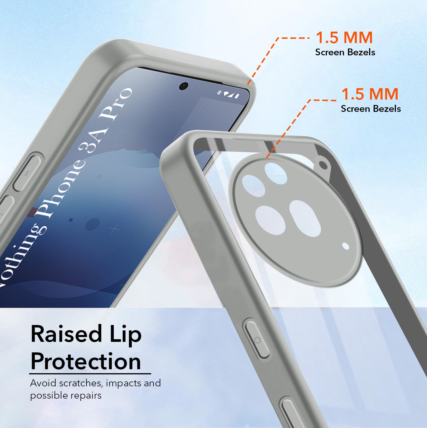 For Nothing Phone 3A Pro 5G Back Cover Case Ultra-Hybrid  (Lifetime Anti Yellow | Anti Scratch | Crystal Clear Shockproof)
