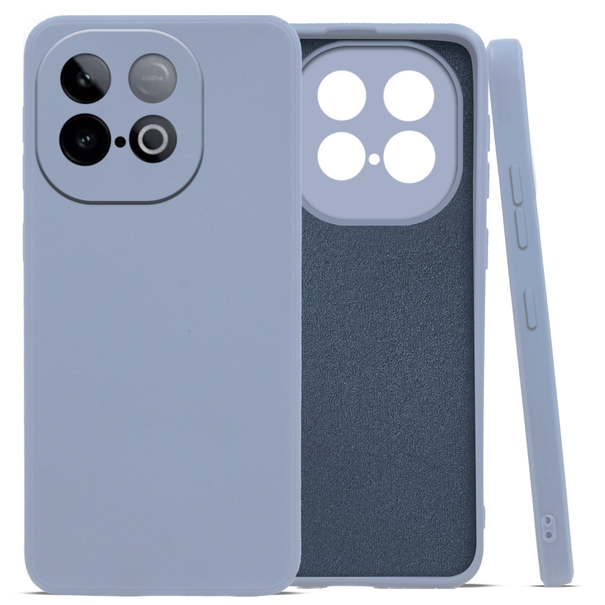 For Vivo iQOO Neo 10 Back Cover Case (Matte Finish Silicone with Inside Fiber Cloth)