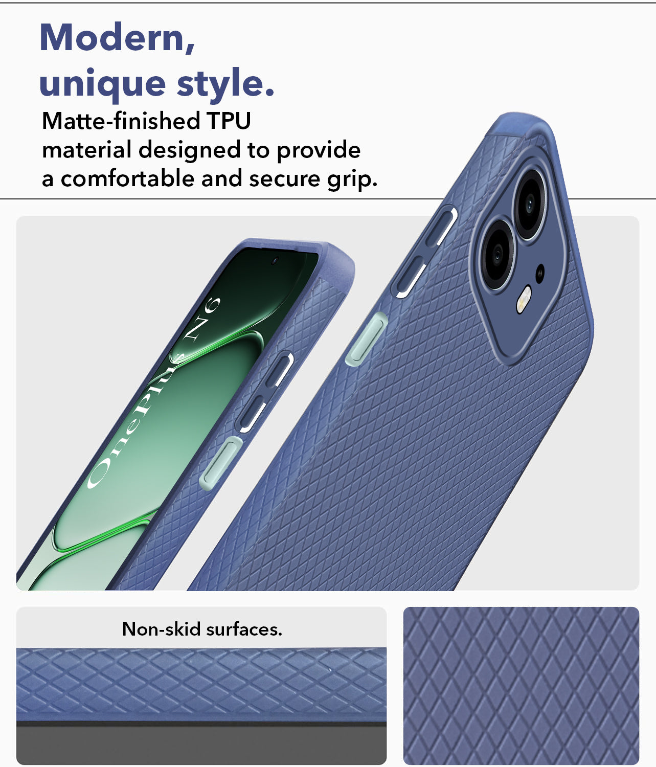 For OnePlus N6 Back Cover Case Liquid Silicone (Camera Protection | Side Grip Texture | Soft and Flexible)