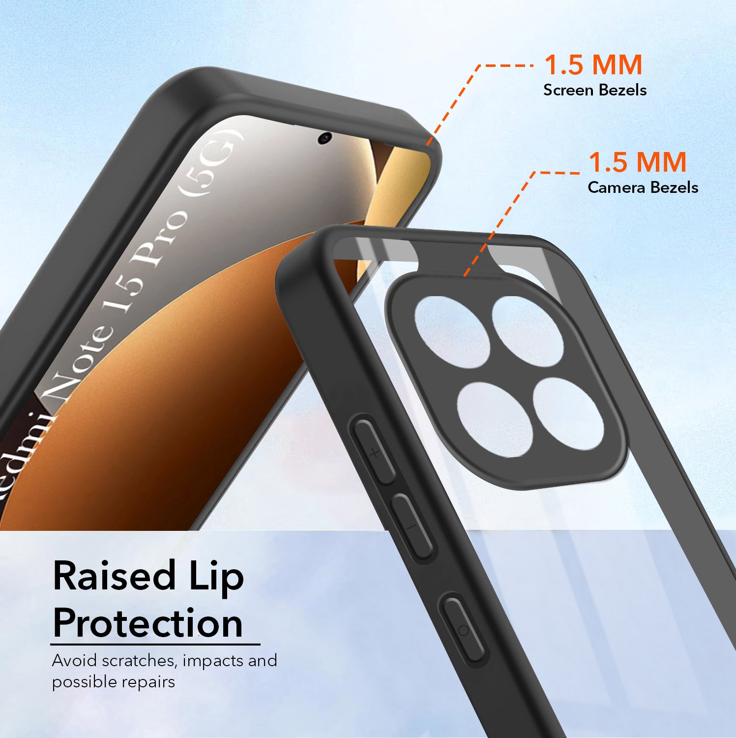 For Xiaomi Redmi Note 15 Pro 5G Back Cover Case Ultra-Hybrid (Lifetime Anti Yellow | Anti Scratch | Crystal Clear Shockproof)