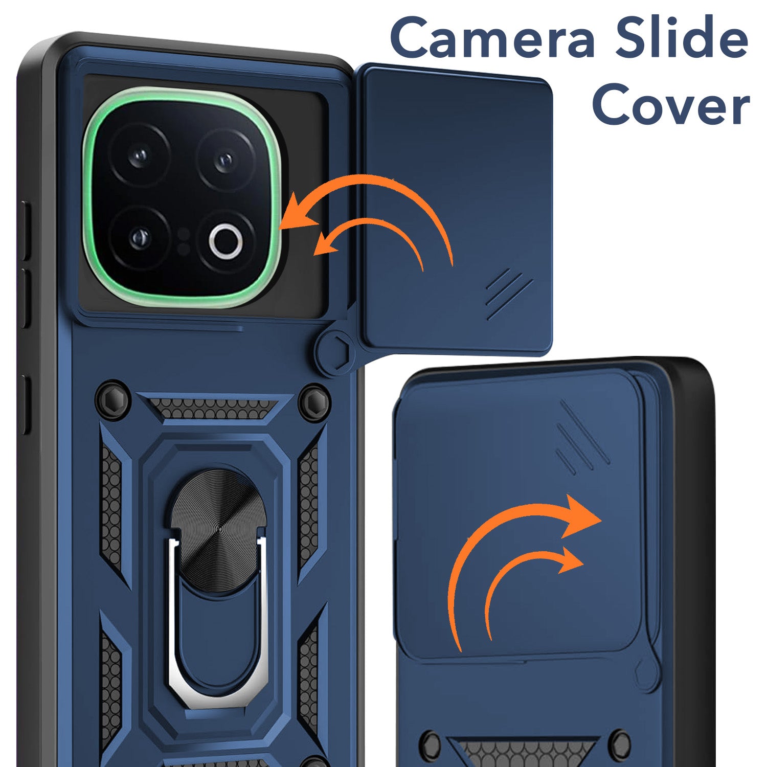 For Vivo iQOO 13 Back Cover Case (Hybrid Dual Armor Polycarbonate)