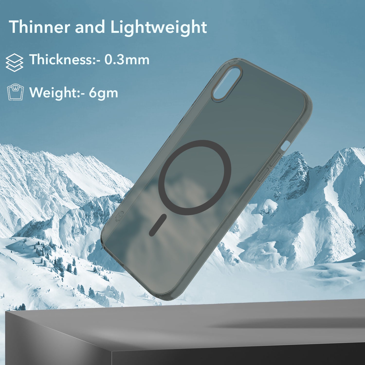 For Apple iPhone Xs Max Back Cover Case (Frosted Matte Feel | MagSafe Compatible Wireless Charging | Polycarbonate Material)