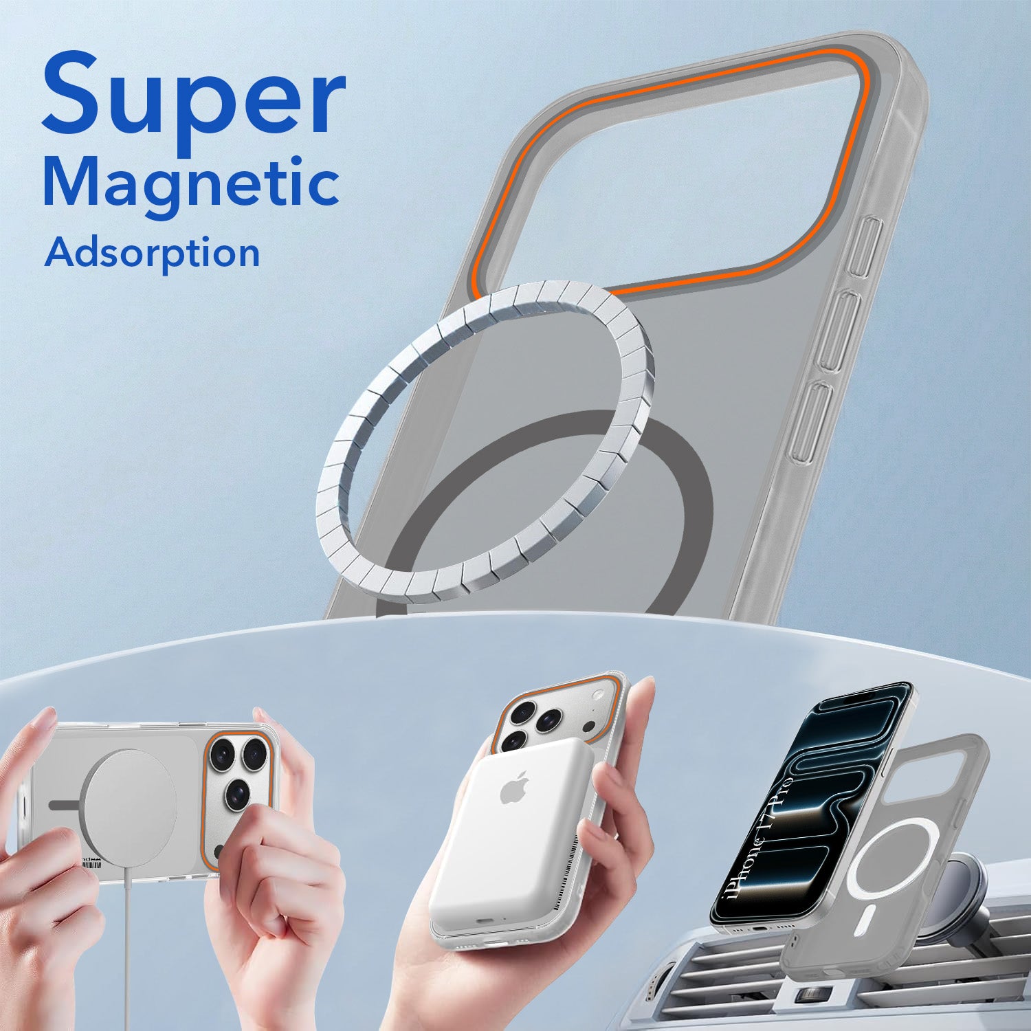 For Apple iPhone 17 Pro Back Cover Case (Soft Touch | Camera Bump Protection | MagSafe Compatible | Matte Finish)