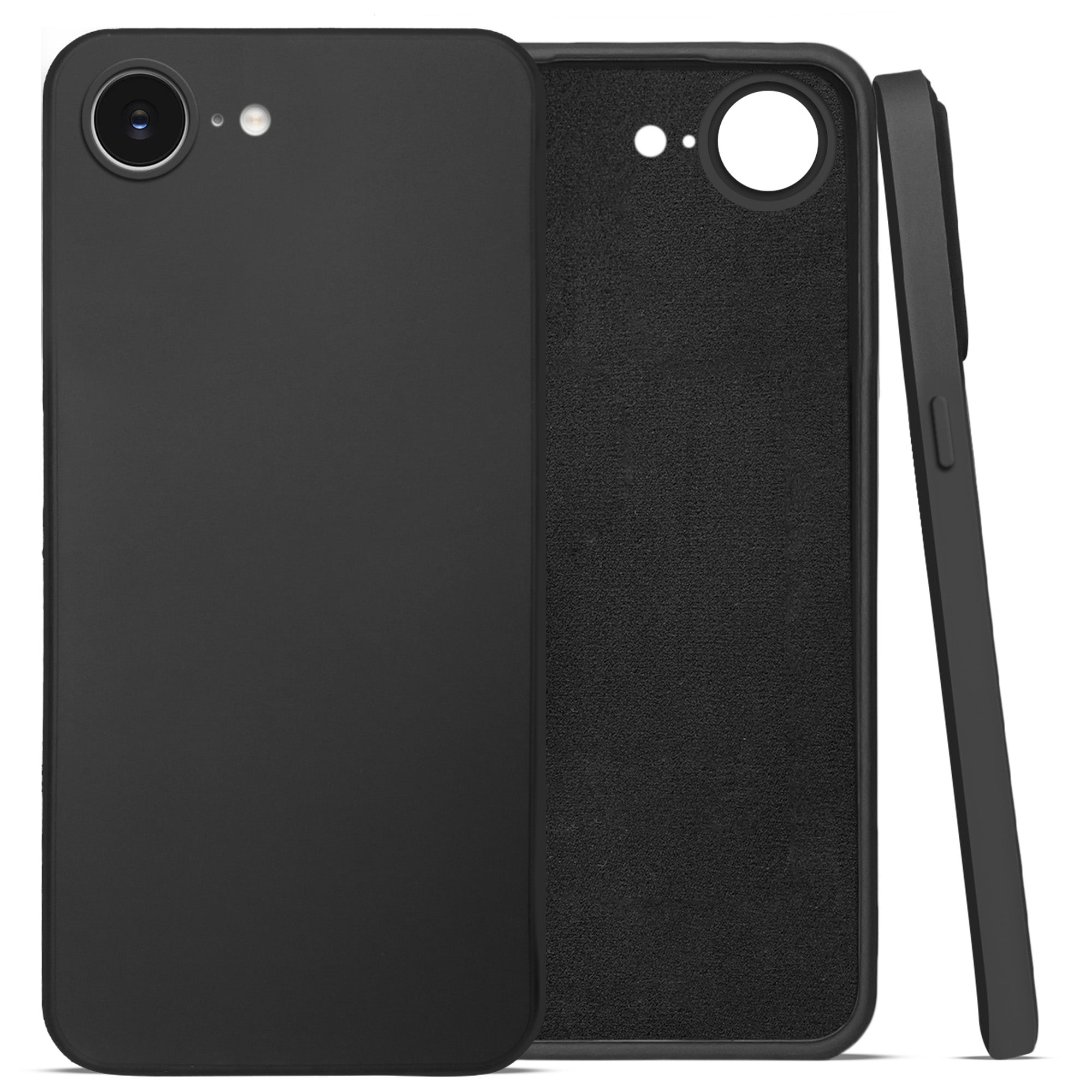 For Apple iPhone 16e | iPhone 17e Back Cover Case (Matte Finish Silicone with Inside Fiber cloth)
